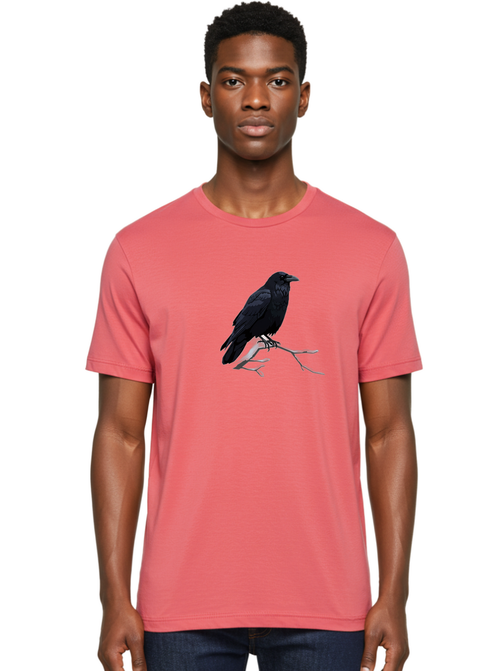 Crow-On-Branch Men'S Graphic Tee, 100% Cotton, Comfortable Casual Summer Wear, Machine Washable, Vintage Camera, Old Camera, Antique Camera, Black Camera, Classic Photography, Photography Equipment, Nostalgic Device, Film Camera, Camera Art Bao298
