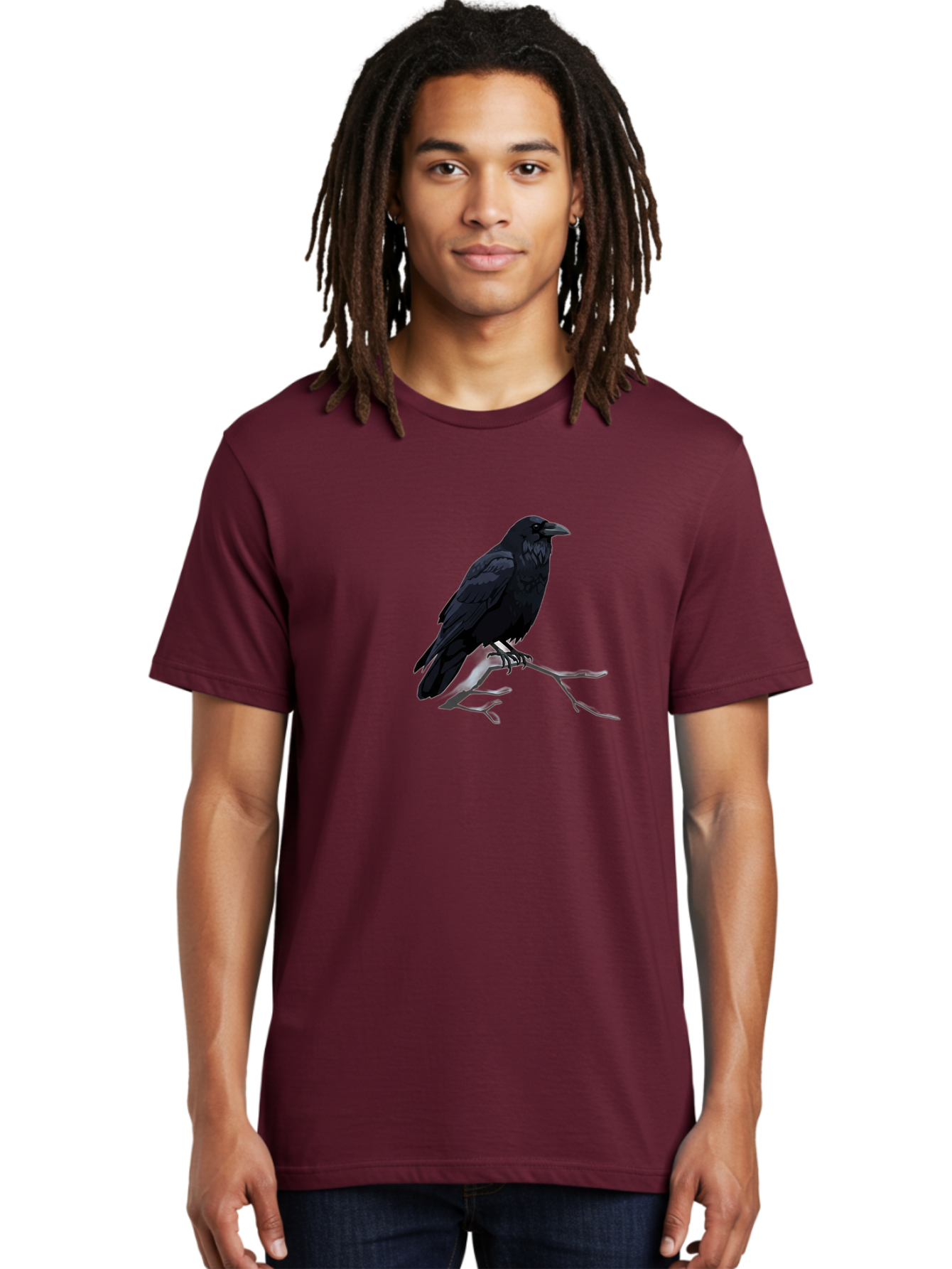 Crow-On-Branch Men'S Graphic Tee, 100% Cotton, Comfortable Casual Summer Wear, Machine Washable, Vintage Camera, Old Camera, Antique Camera, Black Camera, Classic Photography, Photography Equipment, Nostalgic Device, Film Camera, Camera Art Bao298