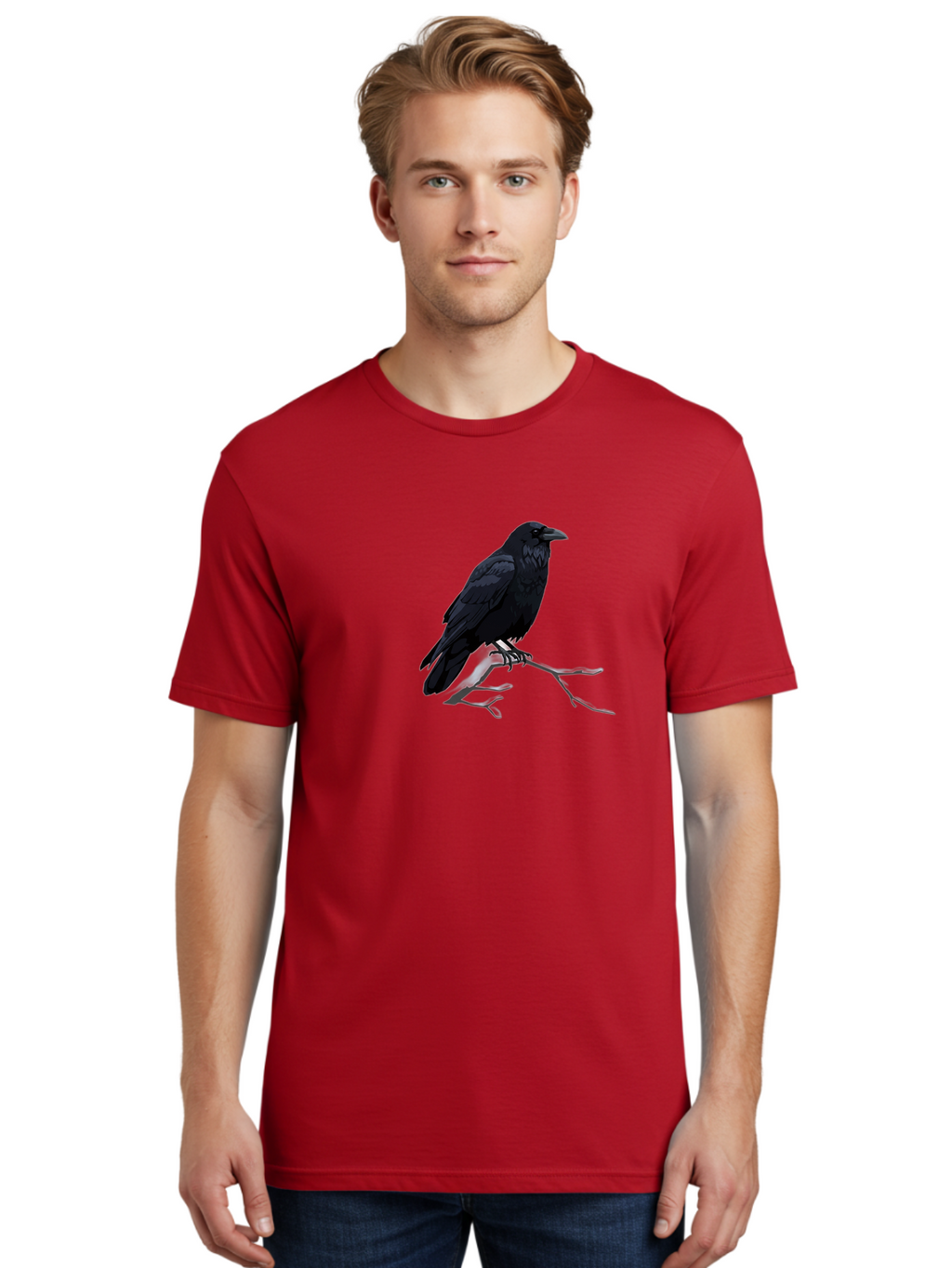 Crow-On-Branch Men'S Graphic Tee, 100% Cotton, Comfortable Casual Summer Wear, Machine Washable, Vintage Camera, Old Camera, Antique Camera, Black Camera, Classic Photography, Photography Equipment, Nostalgic Device, Film Camera, Camera Art Bao298