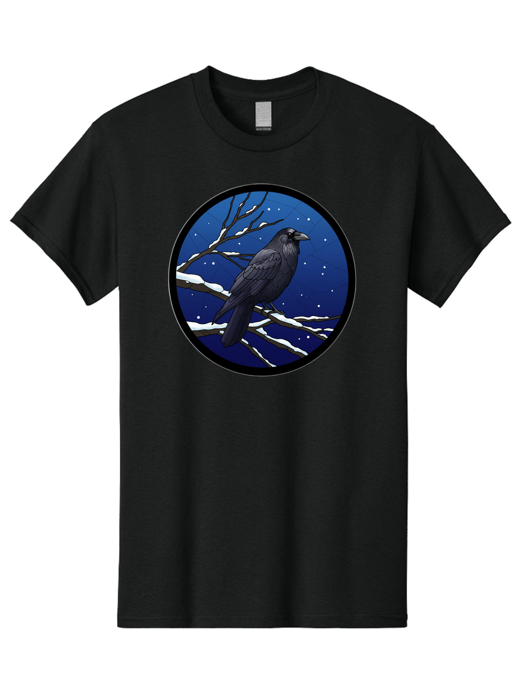 Crow-On-Snowy-Branch Men'S Graphic Tee, 100% Cotton, Comfortable Casual Summer Wear, Machine Washable, Vintage Camera, Old Camera, Antique Camera, Black Camera, Classic Photography, Photography Equipment, Nostalgic Device, Film Camera, Bao299