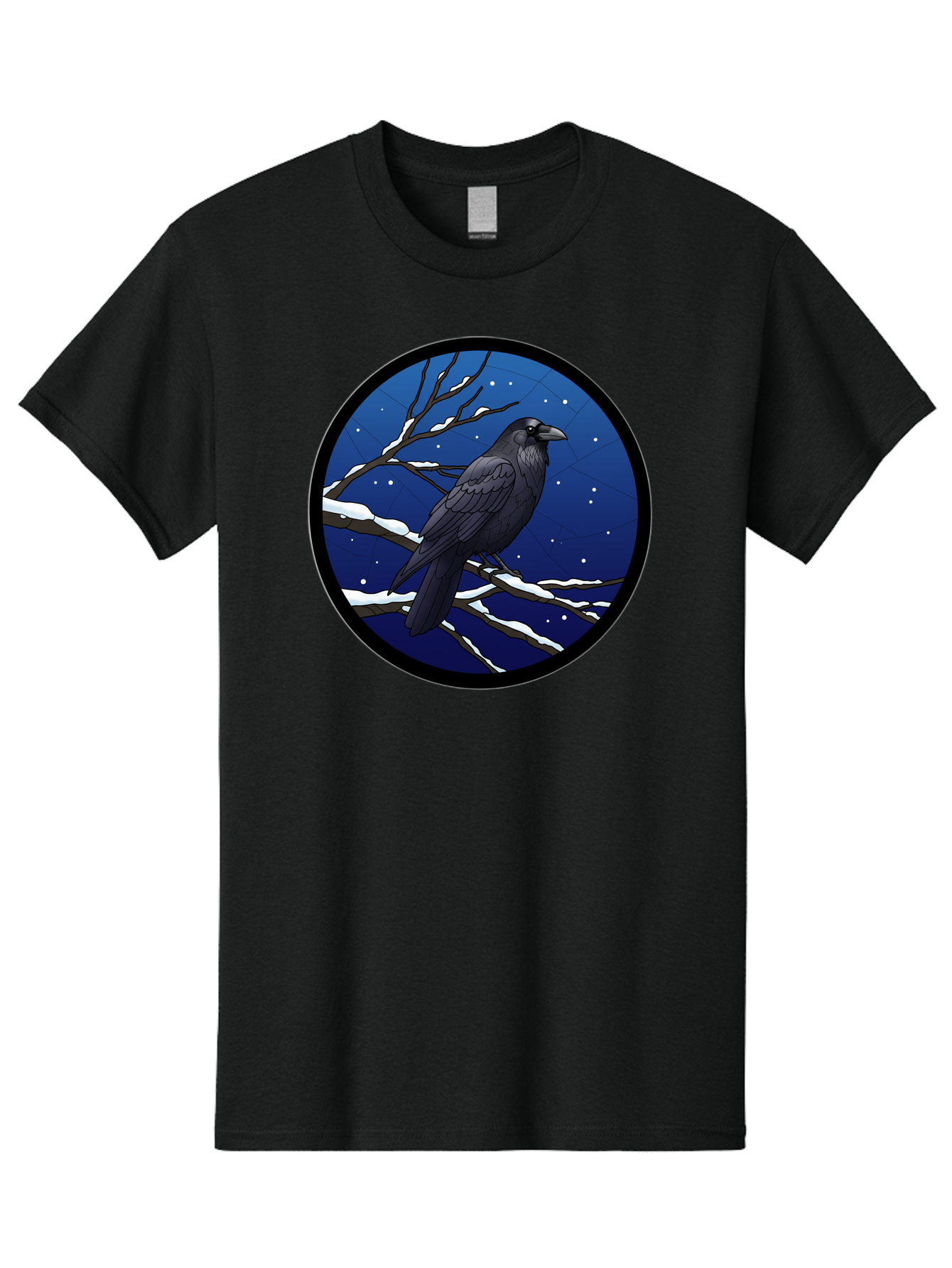 Crow-On-Snowy-Branch Men'S Graphic Tee, 100% Cotton, Comfortable Casual Summer Wear, Machine Washable, Vintage Camera, Old Camera, Antique Camera, Black Camera, Classic Photography, Photography Equipment, Nostalgic Device, Film Camera, Bao299