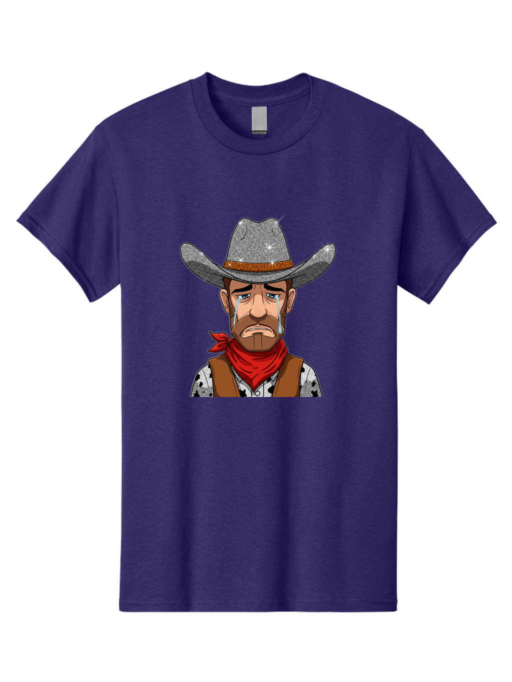 Crying-Cowboy-1 Men'S Graphic Tee, 100% Cotton, Comfortable Casual Summer Wear, Machine Washable, Vintage Camera, Old Camera, Antique Camera, Black Camera, Classic Photography, Photography Equipment, Nostalgic Device, Film Camera, Camera Art Bao304