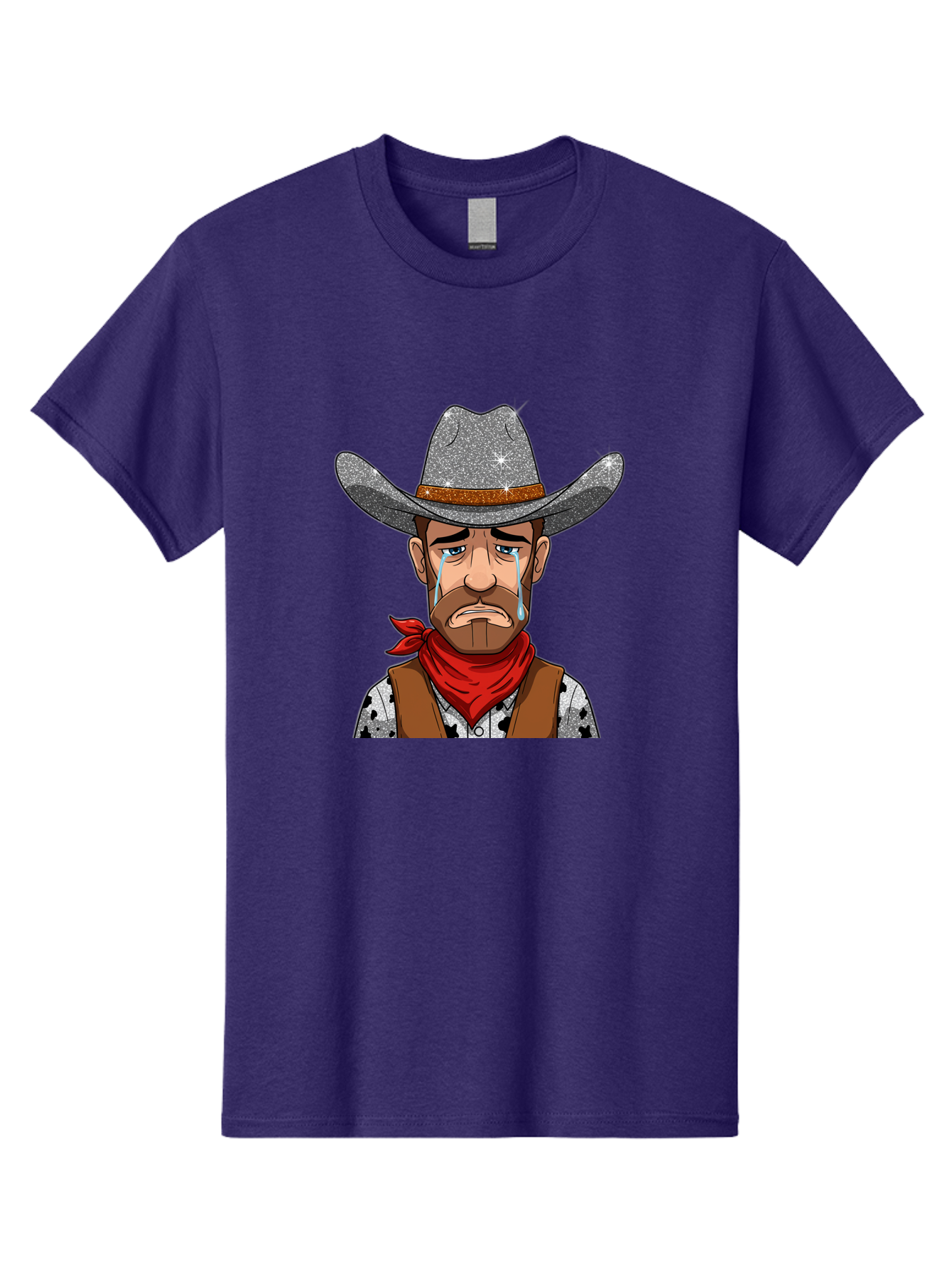 Crying-Cowboy-1 Men'S Graphic Tee, 100% Cotton, Comfortable Casual Summer Wear, Machine Washable, Vintage Camera, Old Camera, Antique Camera, Black Camera, Classic Photography, Photography Equipment, Nostalgic Device, Film Camera, Camera Art Bao304