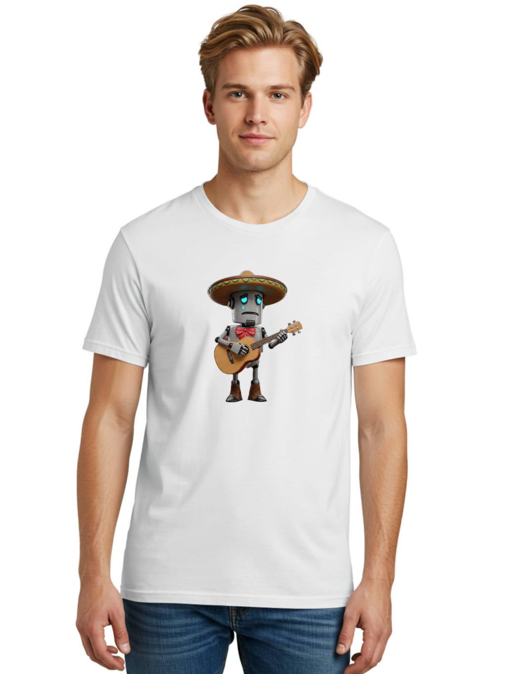 Crying-Robot-Mariachi Men'S Graphic Tee, 100% Cotton, Comfortable Casual Summer Wear, Machine Washable, Vintage Camera, Old Camera, Antique Camera, Black Camera, Classic Photography, Photography Equipment, Nostalgic Device, Film Camera, Bao308