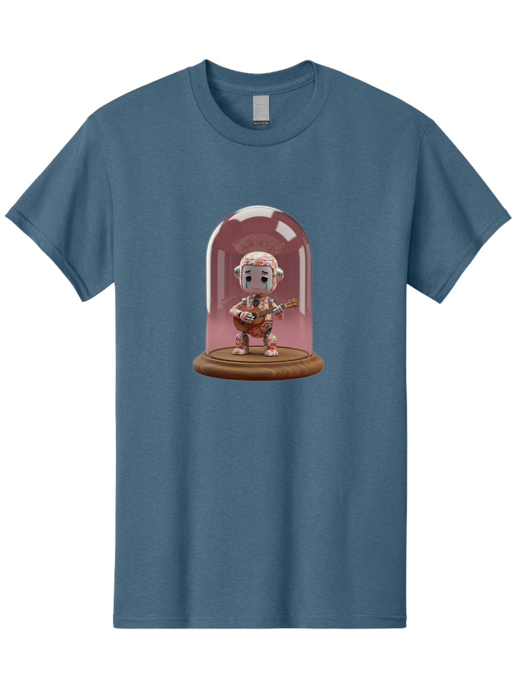 Crying-Robot-With-Guitar Men'S Graphic Tee, 100% Cotton, Comfortable Casual Summer Wear, Machine Washable, Vintage Camera, Old Camera, Antique Camera, Black Camera, Classic Photography, Photography Equipment, Nostalgic Device, Film Camera, Bao309
