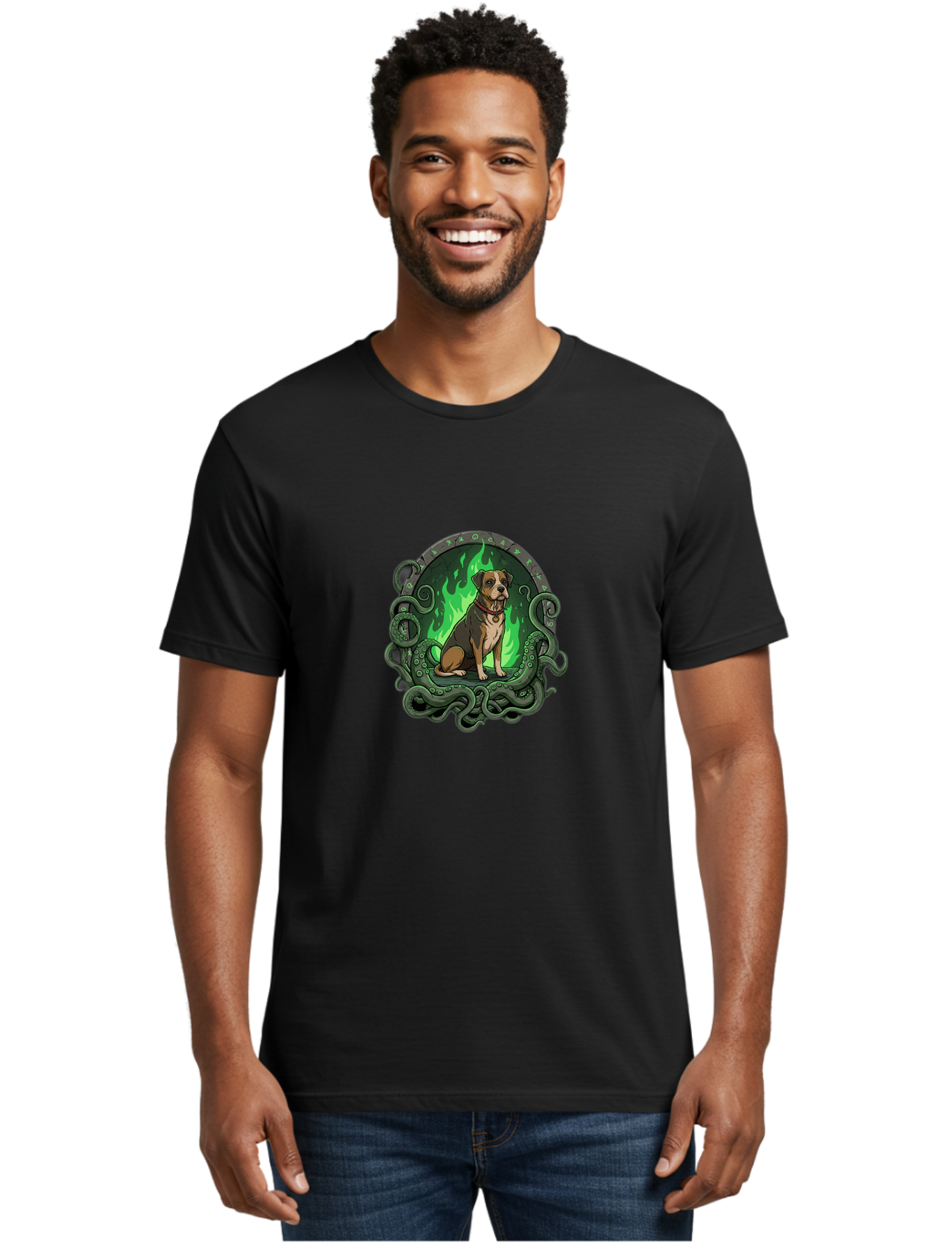 Cthulhu-Dog Men'S Graphic Tee, 100% Cotton, Comfortable Casual Summer Wear, Machine Washable, Vintage Camera, Old Camera, Antique Camera, Black Camera, Classic Photography, Photography Equipment, Nostalgic Device, Film Camera, Camera Art Bao310