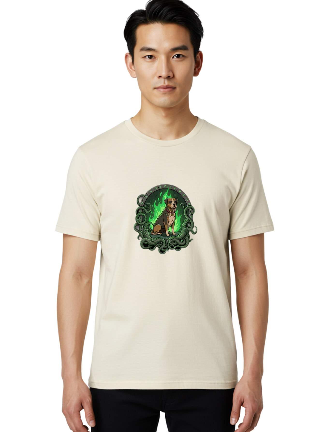 Cthulhu-Dog Men'S Graphic Tee, 100% Cotton, Comfortable Casual Summer Wear, Machine Washable, Vintage Camera, Old Camera, Antique Camera, Black Camera, Classic Photography, Photography Equipment, Nostalgic Device, Film Camera, Camera Art Bao310