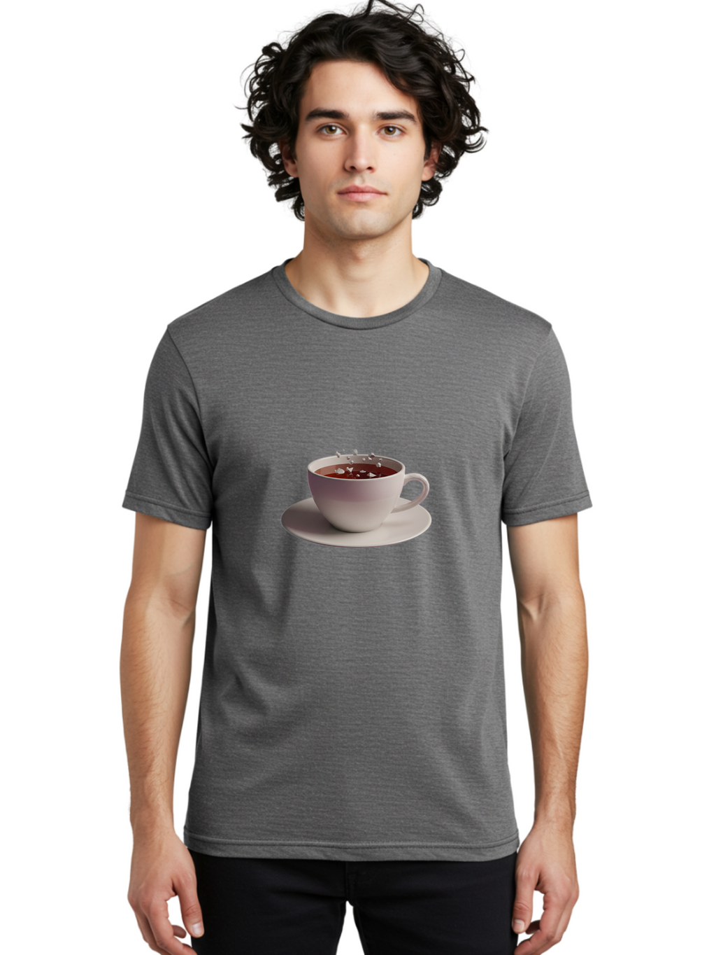 Cup-Of-Coffee-1 Men'S Graphic Tee, 100% Cotton, Comfortable Casual Summer Wear, Machine Washable, Vintage Camera, Old Camera, Antique Camera, Black Camera, Classic Photography, Photography Equipment, Nostalgic Device, Film Camera, Camera Art Bao312