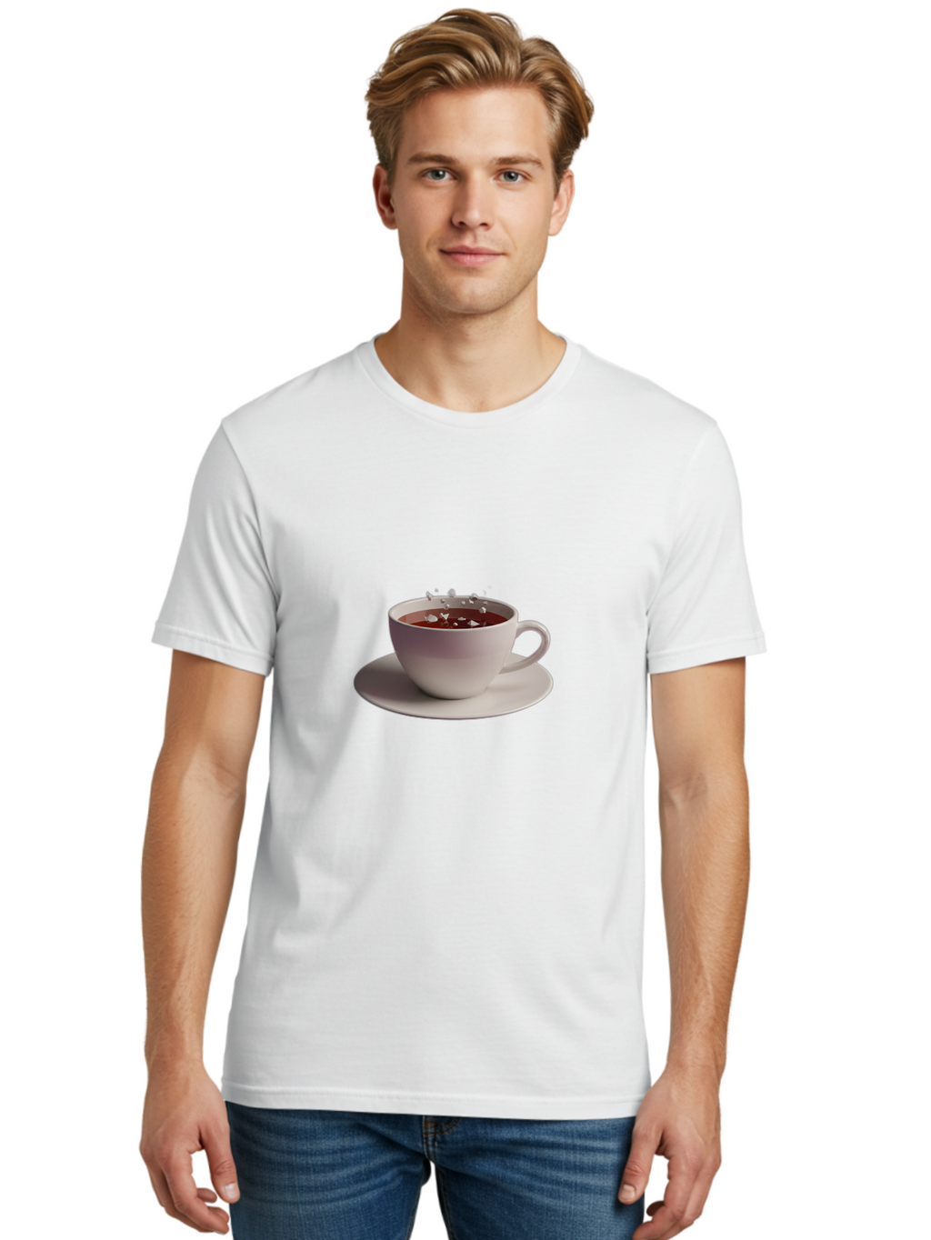 Cup-Of-Coffee-1 Men'S Graphic Tee, 100% Cotton, Comfortable Casual Summer Wear, Machine Washable, Vintage Camera, Old Camera, Antique Camera, Black Camera, Classic Photography, Photography Equipment, Nostalgic Device, Film Camera, Camera Art Bao312