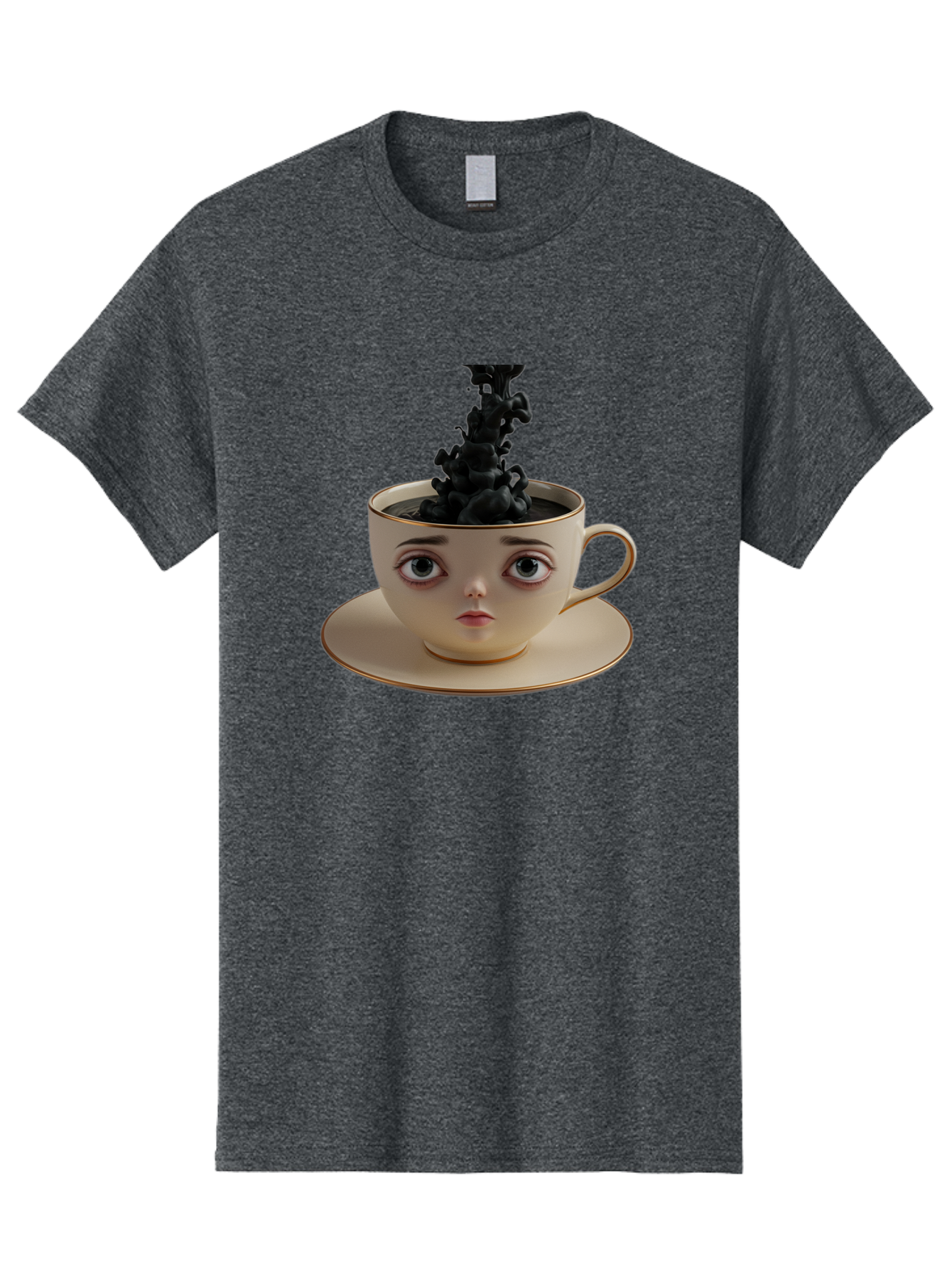 Cup-With-Face Men'S Graphic Tee, 100% Cotton, Comfortable Casual Summer Wear, Machine Washable, Vintage Camera, Old Camera, Antique Camera, Black Camera, Classic Photography, Photography Equipment, Nostalgic Device, Film Camera, Camera Art Bao316