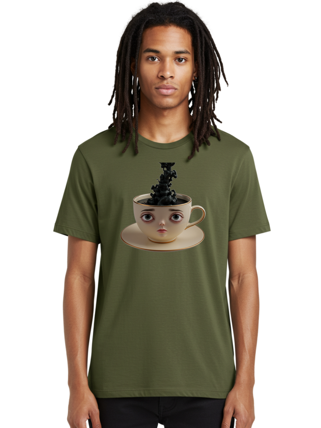 Cup-With-Face Men'S Graphic Tee, 100% Cotton, Comfortable Casual Summer Wear, Machine Washable, Vintage Camera, Old Camera, Antique Camera, Black Camera, Classic Photography, Photography Equipment, Nostalgic Device, Film Camera, Camera Art Bao316