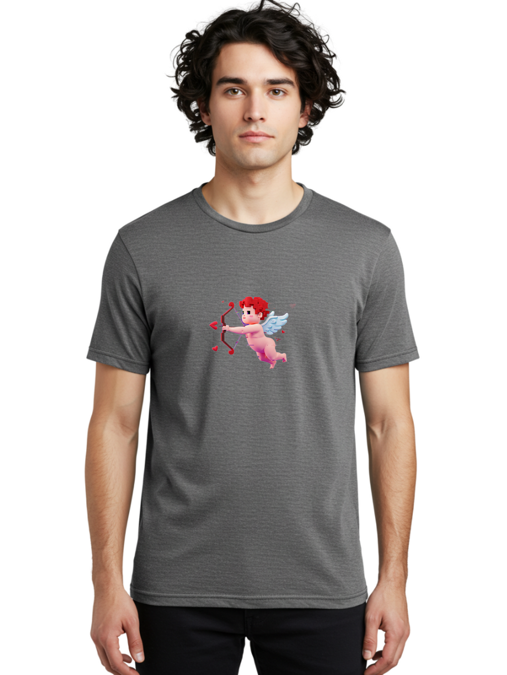 Cupid-2 Men'S Graphic Tee, 100% Cotton, Comfortable Casual Summer Wear, Machine Washable, Vintage Camera, Old Camera, Antique Camera, Black Camera, Classic Photography, Photography Equipment, Nostalgic Device, Film Camera, Camera Art Bao318