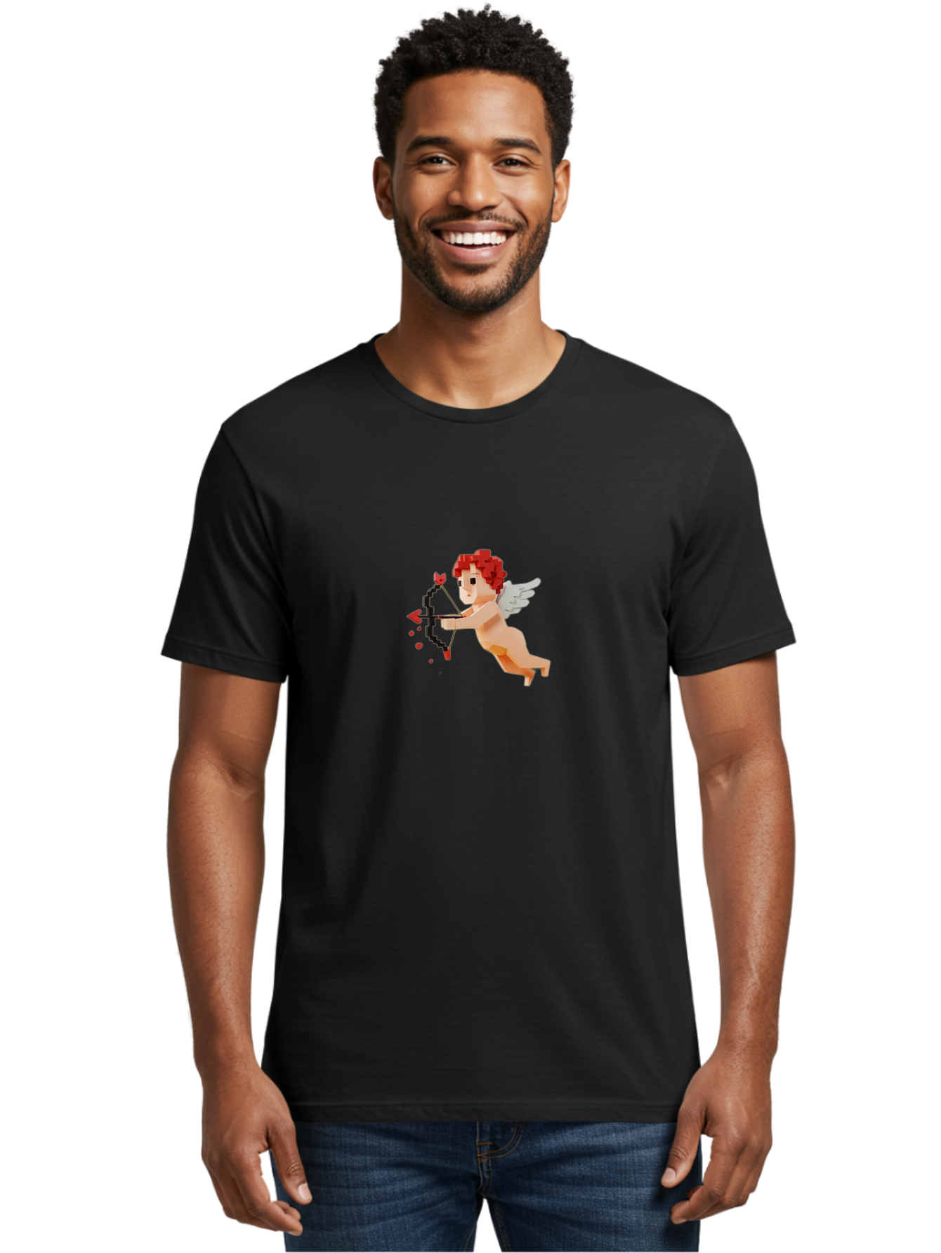 Cupid-4 Men'S Graphic Tee, 100% Cotton, Comfortable Casual Summer Wear, Machine Washable, Vintage Camera, Old Camera, Antique Camera, Black Camera, Classic Photography, Photography Equipment, Nostalgic Device, Film Camera, Camera Art Bao320