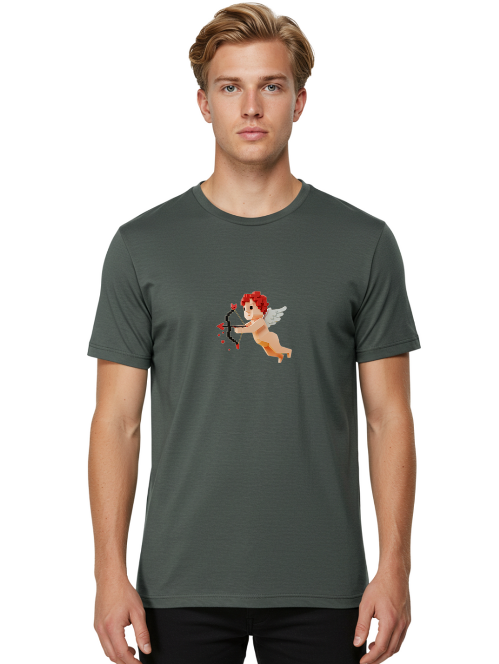 Cupid-4 Men'S Graphic Tee, 100% Cotton, Comfortable Casual Summer Wear, Machine Washable, Vintage Camera, Old Camera, Antique Camera, Black Camera, Classic Photography, Photography Equipment, Nostalgic Device, Film Camera, Camera Art Bao320