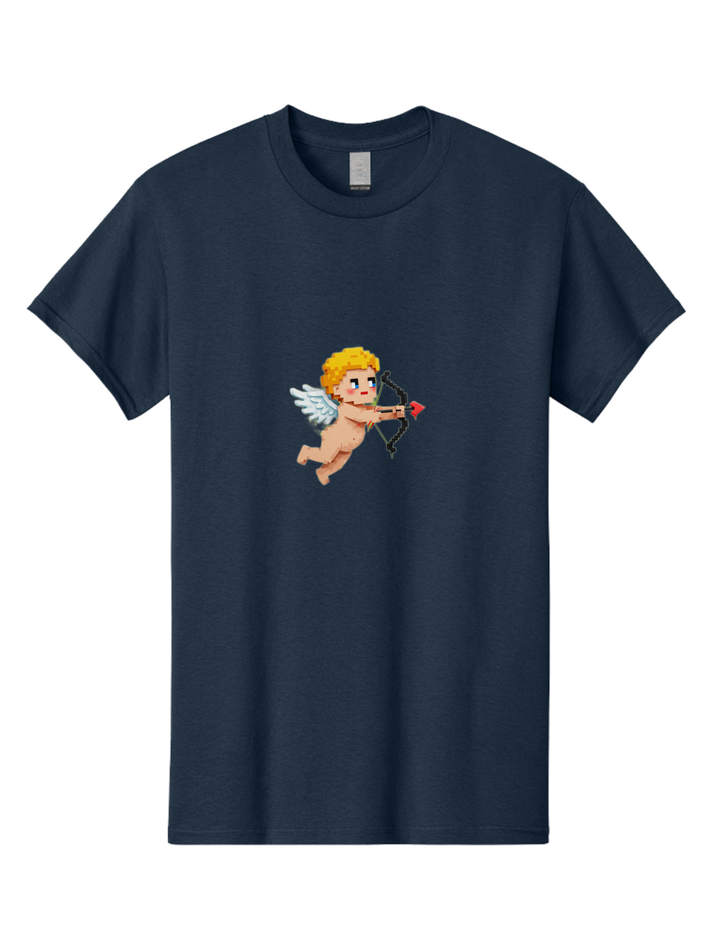 Cupid-Pixel-Art Men'S Graphic Tee, 100% Cotton, Comfortable Casual Summer Wear, Machine Washable, Vintage Camera, Old Camera, Antique Camera, Black Camera, Classic Photography, Photography Equipment, Nostalgic Device, Film Camera, Camera Art Bao321