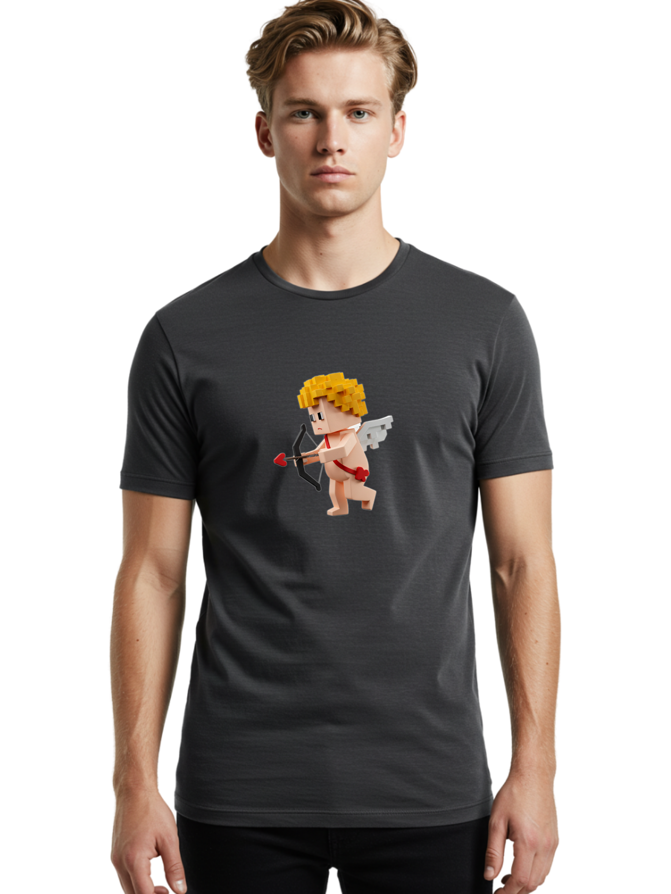 Cupid Men'S Graphic Tee, 100% Cotton, Comfortable Casual Summer Wear, Machine Washable, Vintage Camera, Old Camera, Antique Camera, Black Camera, Classic Photography, Photography Equipment, Nostalgic Device, Film Camera, Camera Art Bao323