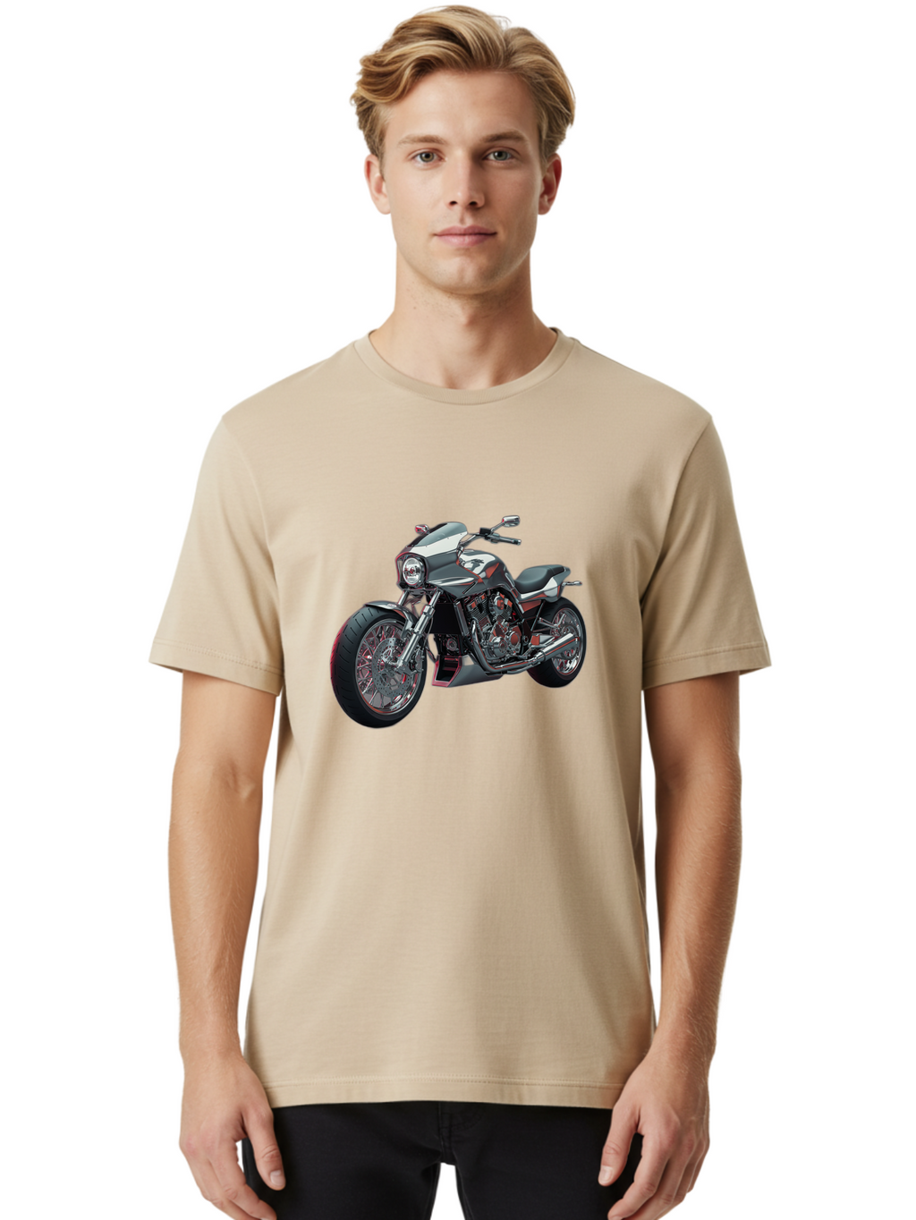 Custom-Motorcycle Men'S Graphic Tee, 100% Cotton, Comfortable Casual Summer Wear, Machine Washable, Vintage Camera, Old Camera, Antique Camera, Black Camera, Classic Photography, Photography Equipment, Nostalgic Device, Film Camera, Camera Art Bao324
