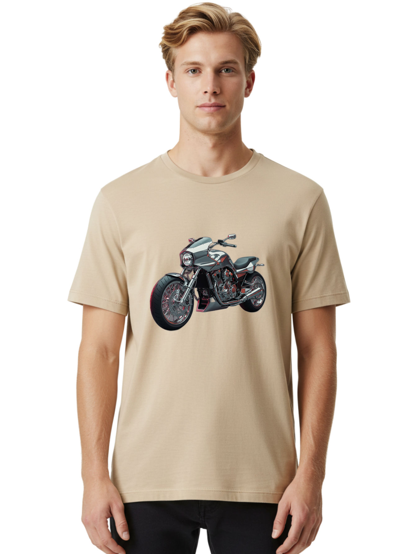 Custom-Motorcycle Men'S Graphic Tee, 100% Cotton, Comfortable Casual Summer Wear, Machine Washable, Vintage Camera, Old Camera, Antique Camera, Black Camera, Classic Photography, Photography Equipment, Nostalgic Device, Film Camera, Camera Art Bao324
