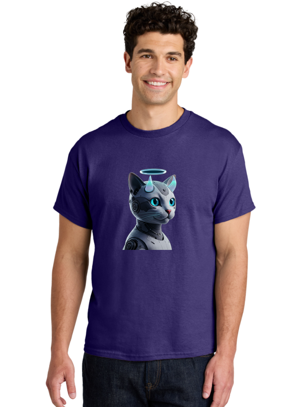 Cyborg-Cat Men'S Graphic Tee, 100% Cotton, Comfortable Casual Summer Wear, Machine Washable, Vintage Camera, Old Camera, Antique Camera, Black Camera, Classic Photography, Photography Equipment, Nostalgic Device, Film Camera, Camera Art Bao326