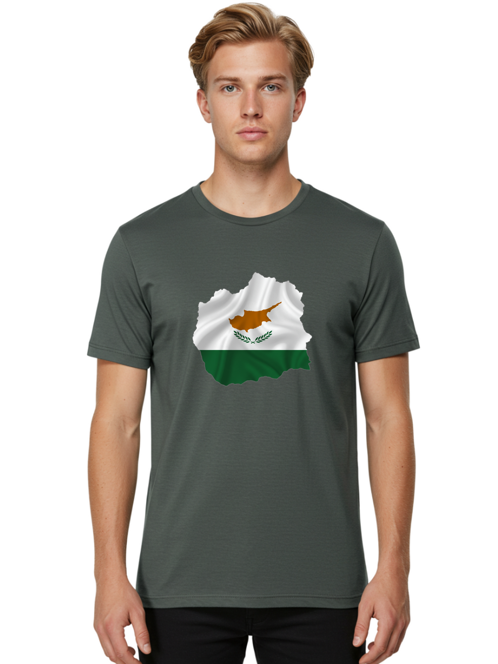 Cyprus-Flag-Map Men'S Graphic Tee, 100% Cotton, Comfortable Casual Summer Wear, Machine Washable, Vintage Camera, Old Camera, Antique Camera, Black Camera, Classic Photography, Photography Equipment, Nostalgic Device, Film Camera, Camera Art Bao328