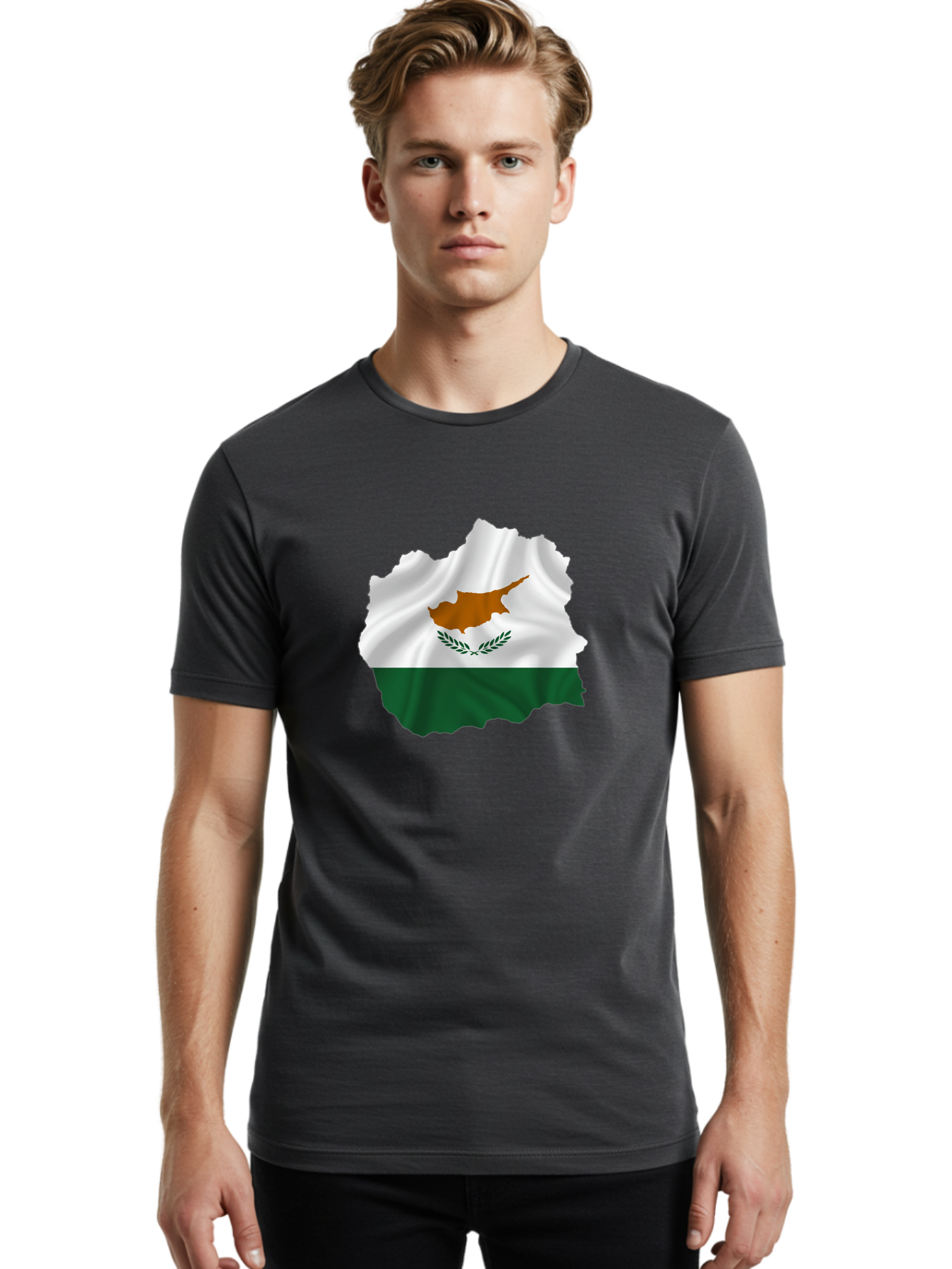 Cyprus-Flag-Map Men'S Graphic Tee, 100% Cotton, Comfortable Casual Summer Wear, Machine Washable, Vintage Camera, Old Camera, Antique Camera, Black Camera, Classic Photography, Photography Equipment, Nostalgic Device, Film Camera, Camera Art Bao328