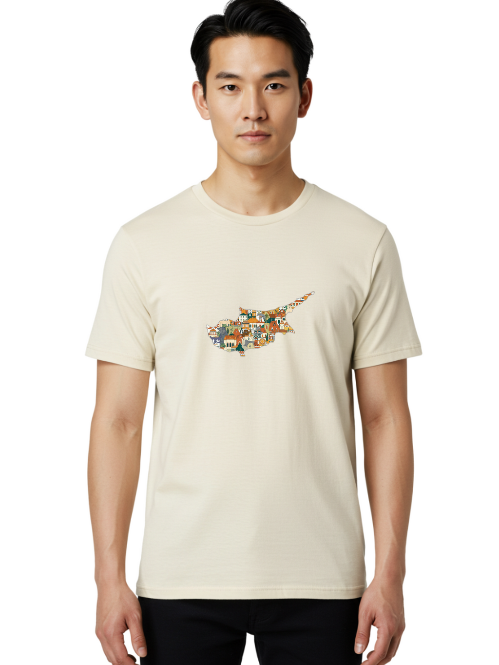 Cyprus-Map Men'S Graphic Tee, 100% Cotton, Comfortable Casual Summer Wear, Machine Washable, Vintage Camera, Old Camera, Antique Camera, Black Camera, Classic Photography, Photography Equipment, Nostalgic Device, Film Camera, Camera Art Bao329