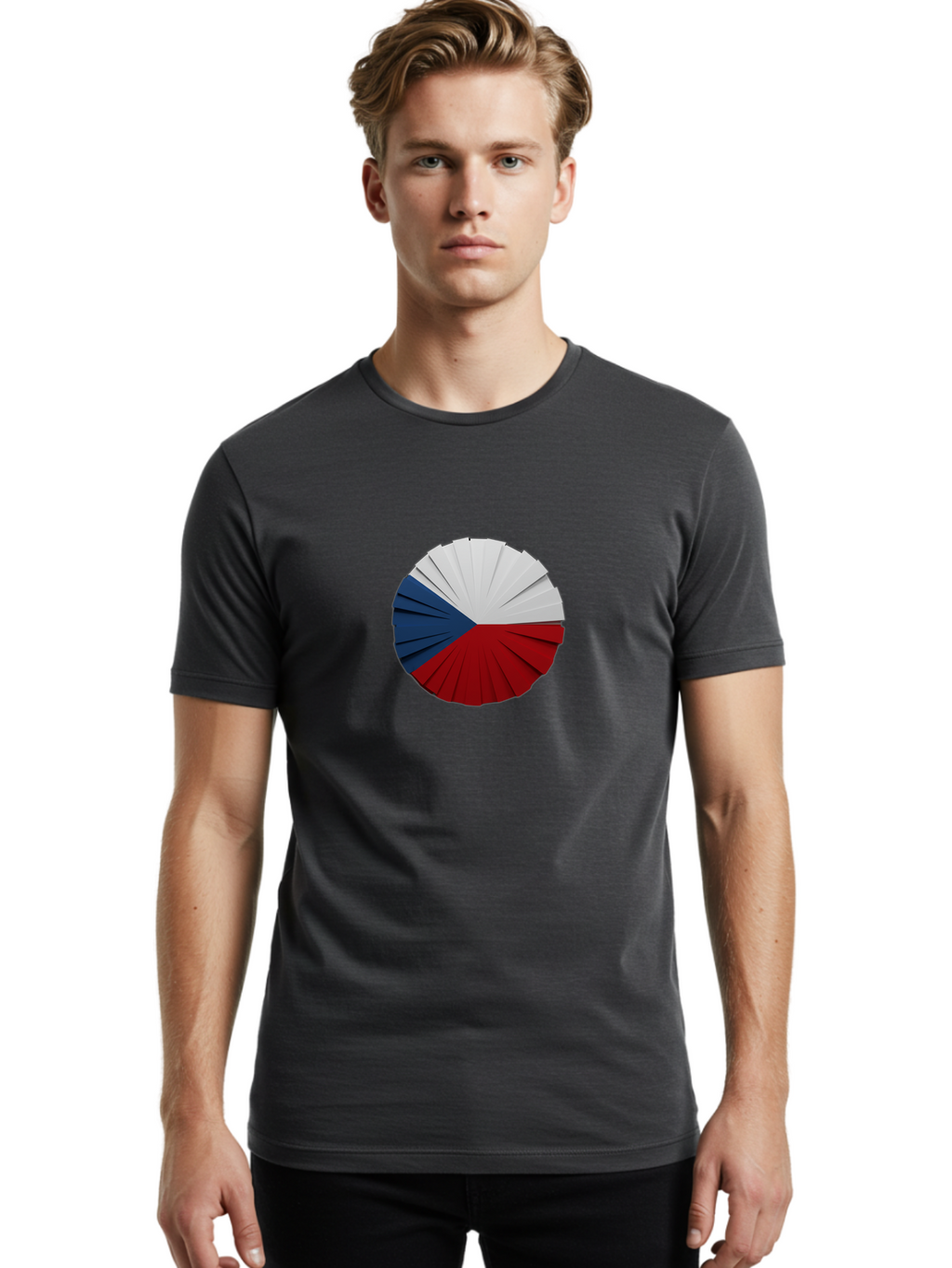 Czech-Republic-Flag Men'S Graphic Tee, 100% Cotton, Comfortable Casual Summer Wear, Machine Washable, Vintage Camera, Old Camera, Antique Camera, Black Camera, Classic Photography, Photography Equipment, Nostalgic Device, Film Camera, Bao330