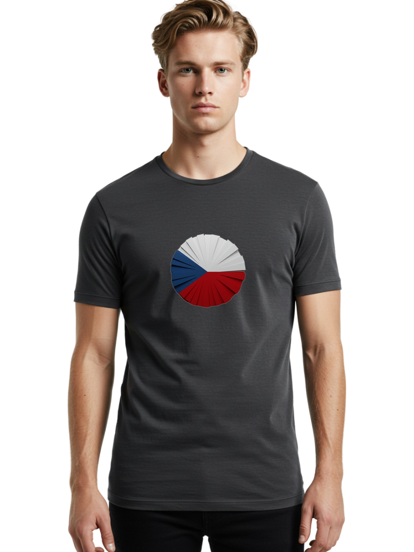 Czech-Republic-Flag Men'S Graphic Tee, 100% Cotton, Comfortable Casual Summer Wear, Machine Washable, Vintage Camera, Old Camera, Antique Camera, Black Camera, Classic Photography, Photography Equipment, Nostalgic Device, Film Camera, Bao330