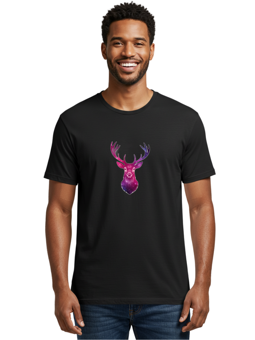Deer-Head-1 Men'S Graphic Tee, 100% Cotton, Comfortable Casual Summer Wear, Machine Washable, Vintage Camera, Old Camera, Antique Camera, Black Camera, Classic Photography, Photography Equipment, Nostalgic Device, Film Camera, Camera Art Bao333