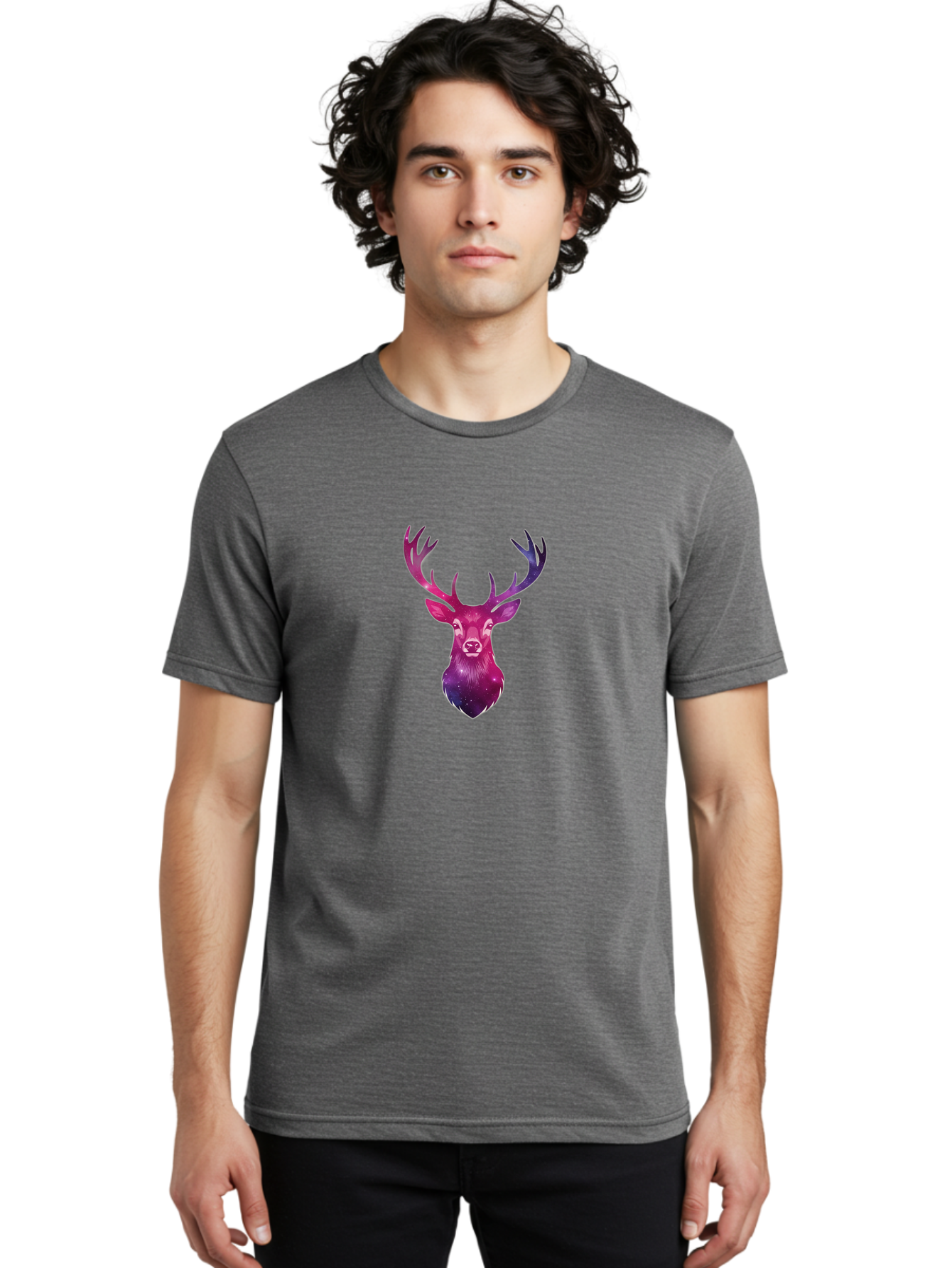 Deer-Head-1 Men'S Graphic Tee, 100% Cotton, Comfortable Casual Summer Wear, Machine Washable, Vintage Camera, Old Camera, Antique Camera, Black Camera, Classic Photography, Photography Equipment, Nostalgic Device, Film Camera, Camera Art Bao333
