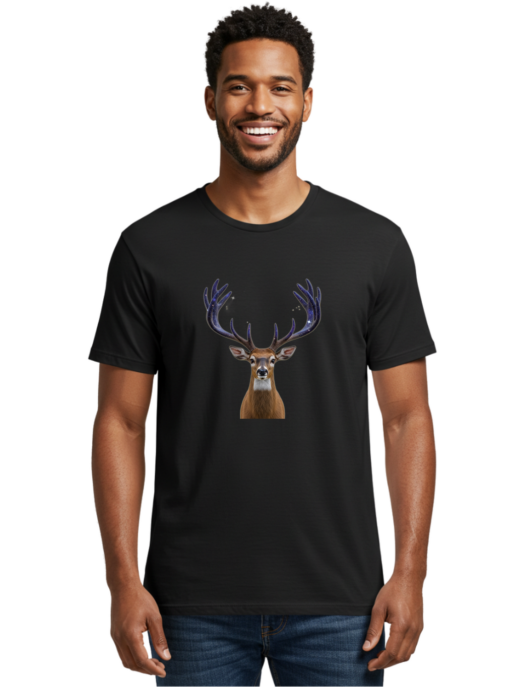 Deer-Head-With-Antlers Men'S Graphic Tee, 100% Cotton, Comfortable Casual Summer Wear, Machine Washable, Vintage Camera, Old Camera, Antique Camera, Black Camera, Classic Photography, Photography Equipment, Nostalgic Device, Film Camera, Bao334