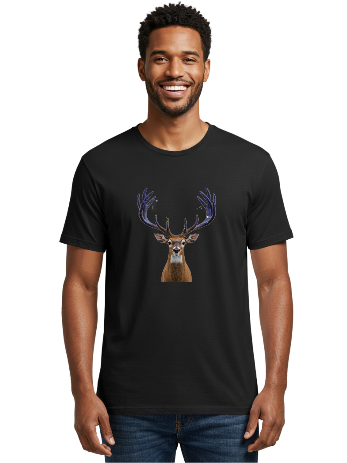 Deer-Head-With-Antlers Men'S Graphic Tee, 100% Cotton, Comfortable Casual Summer Wear, Machine Washable, Vintage Camera, Old Camera, Antique Camera, Black Camera, Classic Photography, Photography Equipment, Nostalgic Device, Film Camera, Bao334