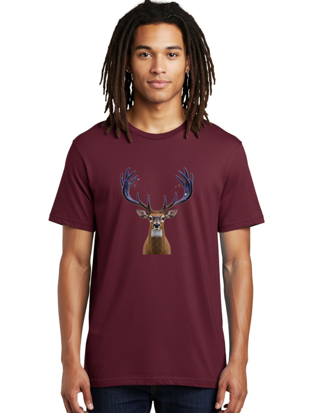 Deer-Head-With-Antlers Men'S Graphic Tee, 100% Cotton, Comfortable Casual Summer Wear, Machine Washable, Vintage Camera, Old Camera, Antique Camera, Black Camera, Classic Photography, Photography Equipment, Nostalgic Device, Film Camera, Bao334