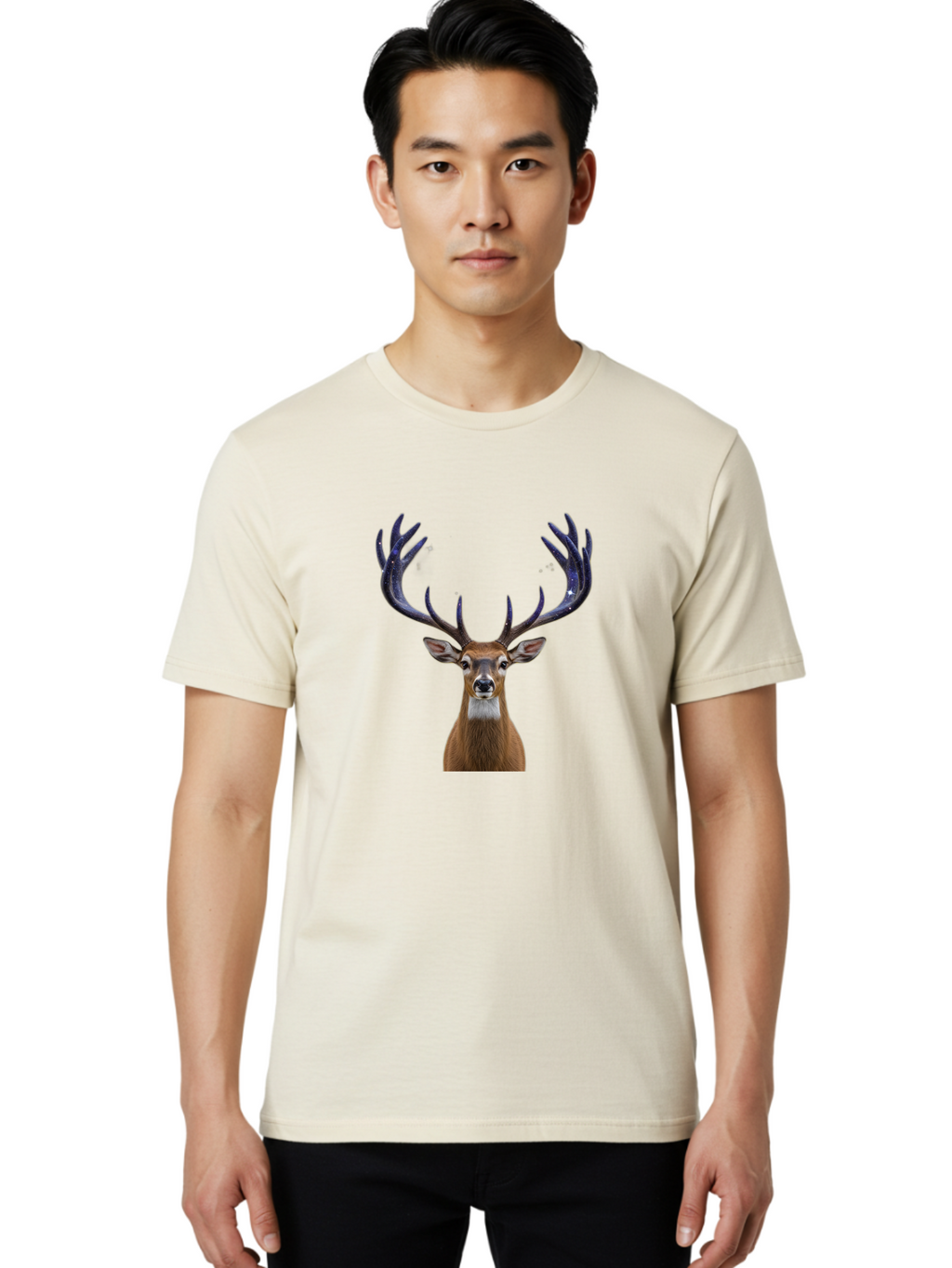 Deer-Head-With-Antlers Men'S Graphic Tee, 100% Cotton, Comfortable Casual Summer Wear, Machine Washable, Vintage Camera, Old Camera, Antique Camera, Black Camera, Classic Photography, Photography Equipment, Nostalgic Device, Film Camera, Bao334