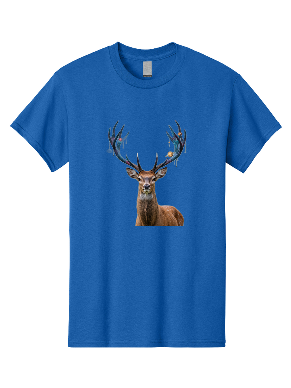Deer-With-Space-Antlers Men'S Graphic Tee, 100% Cotton, Comfortable Casual Summer Wear, Machine Washable, Vintage Camera, Old Camera, Antique Camera, Black Camera, Classic Photography, Photography Equipment, Nostalgic Device, Film Camera, Bao336