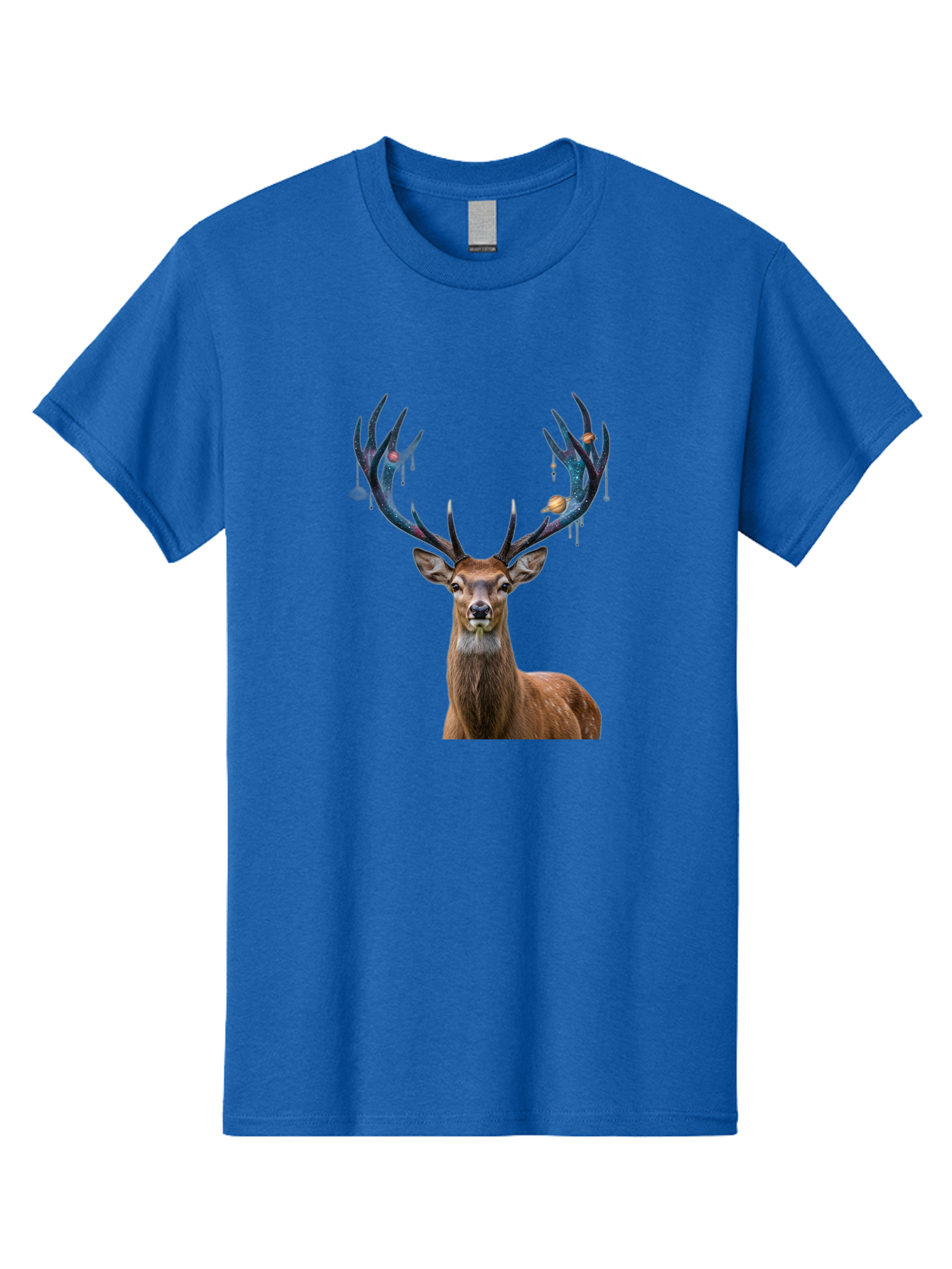 Deer-With-Space-Antlers Men'S Graphic Tee, 100% Cotton, Comfortable Casual Summer Wear, Machine Washable, Vintage Camera, Old Camera, Antique Camera, Black Camera, Classic Photography, Photography Equipment, Nostalgic Device, Film Camera, Bao336