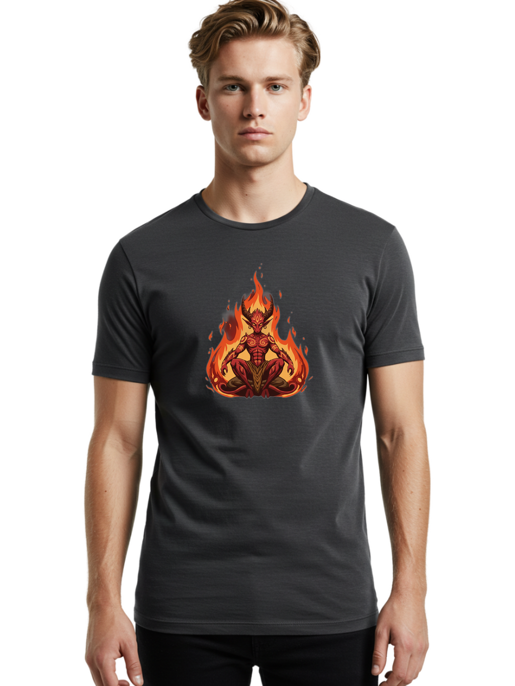 Demonic-Entity-In-Lotus-Position Men'S Graphic Tee, 100% Cotton, Comfortable Casual Summer Wear, Machine Washable, Vintage Camera, Old Camera, Antique Camera, Black Camera, Classic Photography, Photography Equipment, Nostalgic Device, Bao339