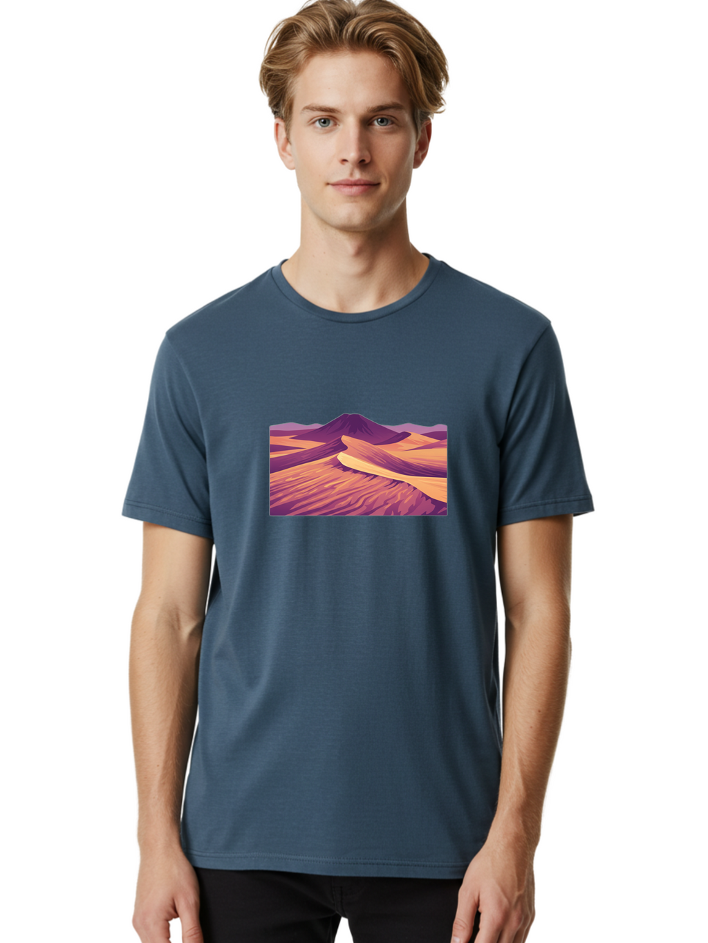 Desert-Landscape Men'S Graphic Tee, 100% Cotton, Comfortable Casual Summer Wear, Machine Washable, Vintage Camera, Old Camera, Antique Camera, Black Camera, Classic Photography, Photography Equipment, Nostalgic Device, Film Camera, Camera Art Bao340