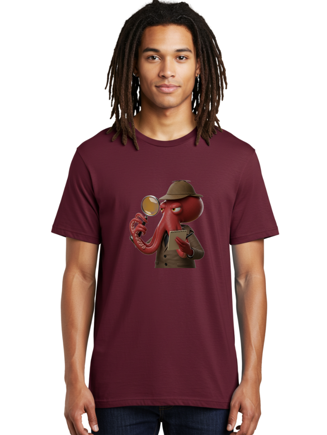 Detective-Octopus Men'S Graphic Tee, 100% Cotton, Comfortable Casual Summer Wear, Machine Washable, Vintage Camera, Old Camera, Antique Camera, Black Camera, Classic Photography, Photography Equipment, Nostalgic Device, Film Camera, Camera Art Bao341