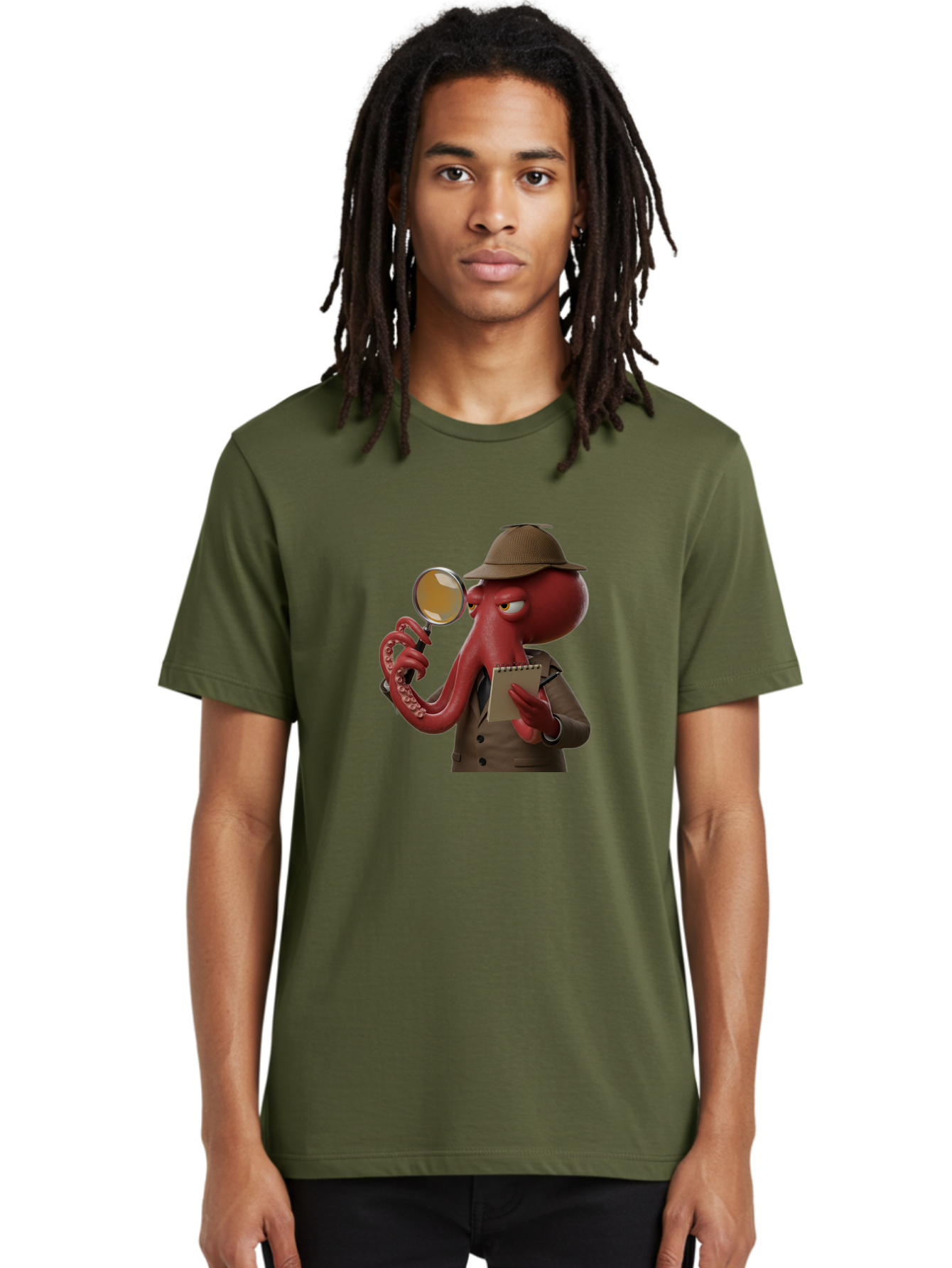 Detective-Octopus Men'S Graphic Tee, 100% Cotton, Comfortable Casual Summer Wear, Machine Washable, Vintage Camera, Old Camera, Antique Camera, Black Camera, Classic Photography, Photography Equipment, Nostalgic Device, Film Camera, Camera Art Bao341