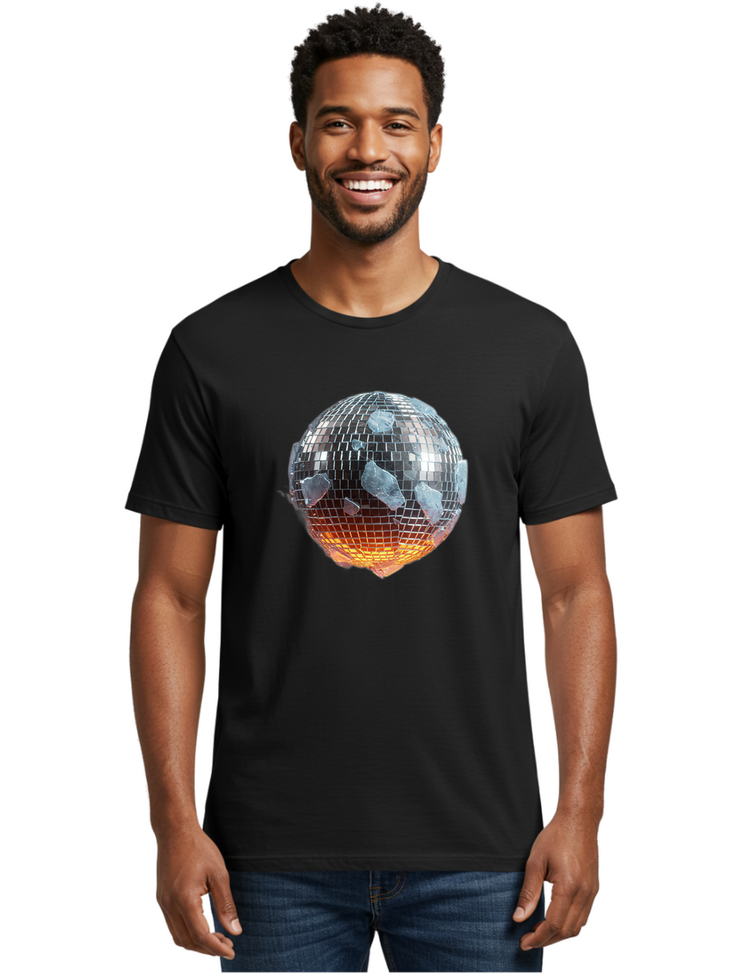 Disco-Ball-1 Men'S Graphic Tee, 100% Cotton, Comfortable Casual Summer Wear, Machine Washable, Vintage Camera, Old Camera, Antique Camera, Black Camera, Classic Photography, Photography Equipment, Nostalgic Device, Film Camera, Camera Art Bao345