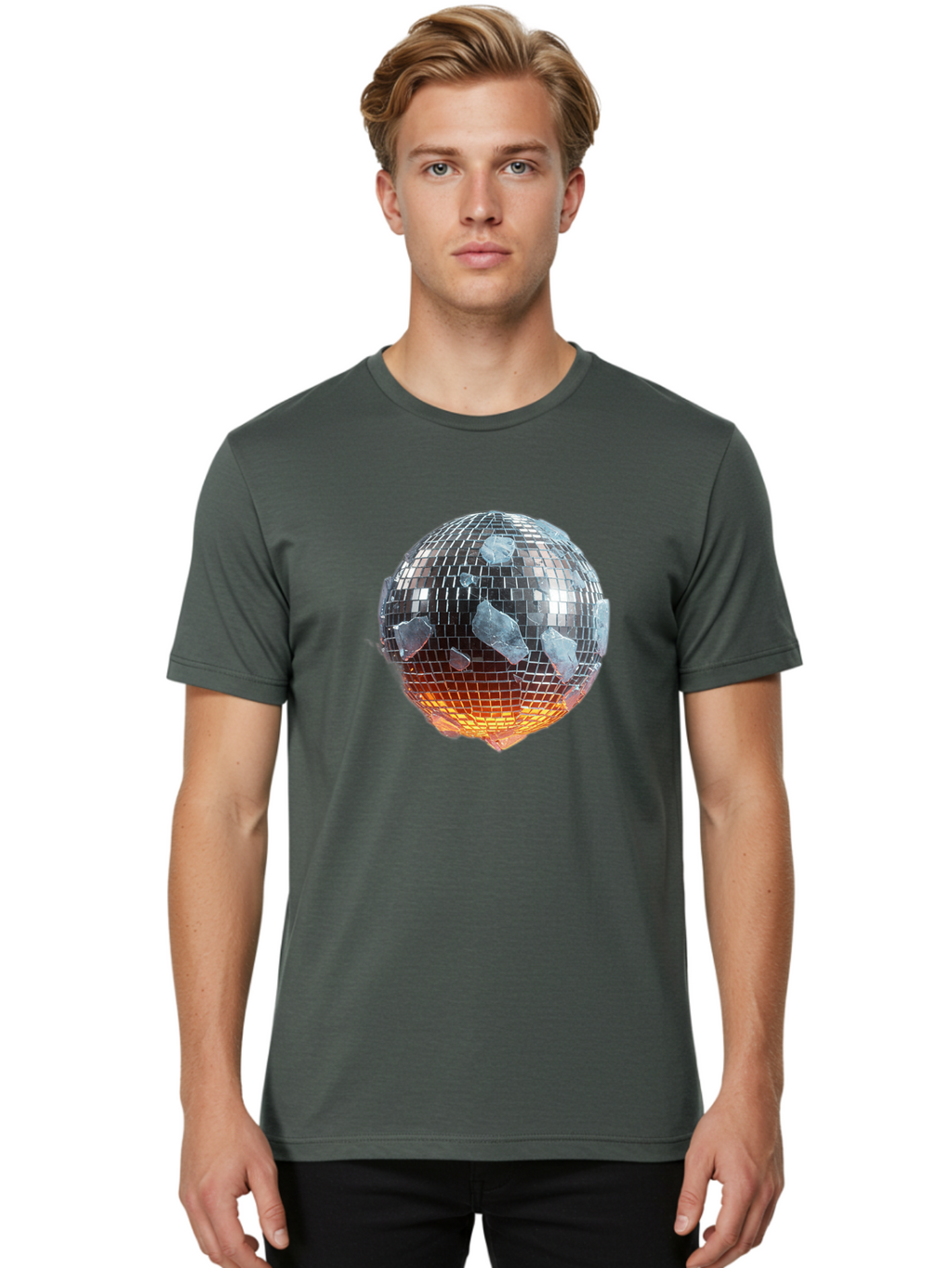 Disco-Ball-1 Men'S Graphic Tee, 100% Cotton, Comfortable Casual Summer Wear, Machine Washable, Vintage Camera, Old Camera, Antique Camera, Black Camera, Classic Photography, Photography Equipment, Nostalgic Device, Film Camera, Camera Art Bao345