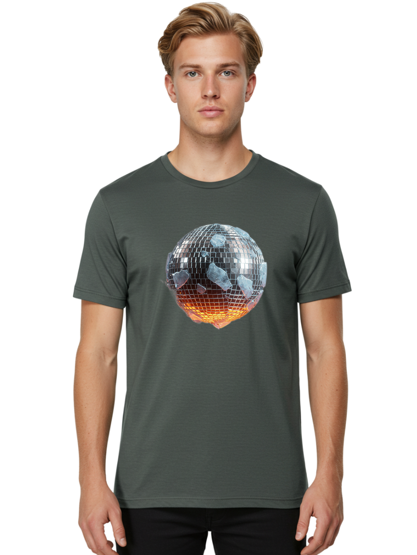 Disco-Ball-1 Men'S Graphic Tee, 100% Cotton, Comfortable Casual Summer Wear, Machine Washable, Vintage Camera, Old Camera, Antique Camera, Black Camera, Classic Photography, Photography Equipment, Nostalgic Device, Film Camera, Camera Art Bao345