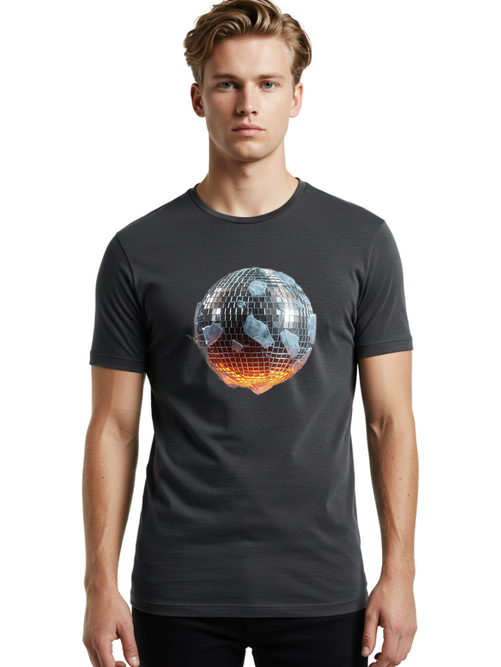 Disco-Ball-1 Men'S Graphic Tee, 100% Cotton, Comfortable Casual Summer Wear, Machine Washable, Vintage Camera, Old Camera, Antique Camera, Black Camera, Classic Photography, Photography Equipment, Nostalgic Device, Film Camera, Camera Art Bao345