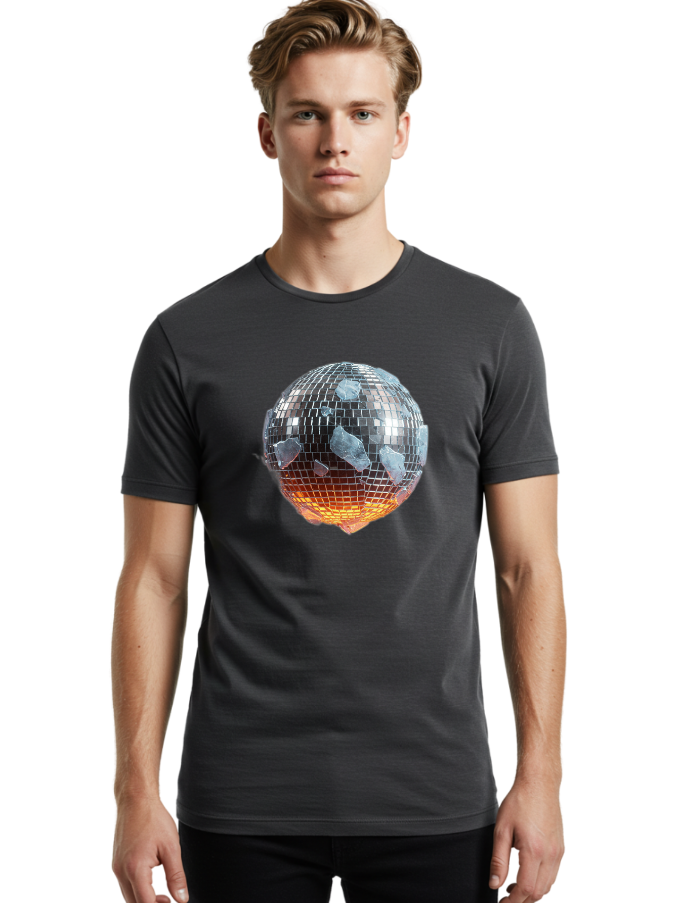 Disco-Ball-1 Men'S Graphic Tee, 100% Cotton, Comfortable Casual Summer Wear, Machine Washable, Vintage Camera, Old Camera, Antique Camera, Black Camera, Classic Photography, Photography Equipment, Nostalgic Device, Film Camera, Camera Art Bao345