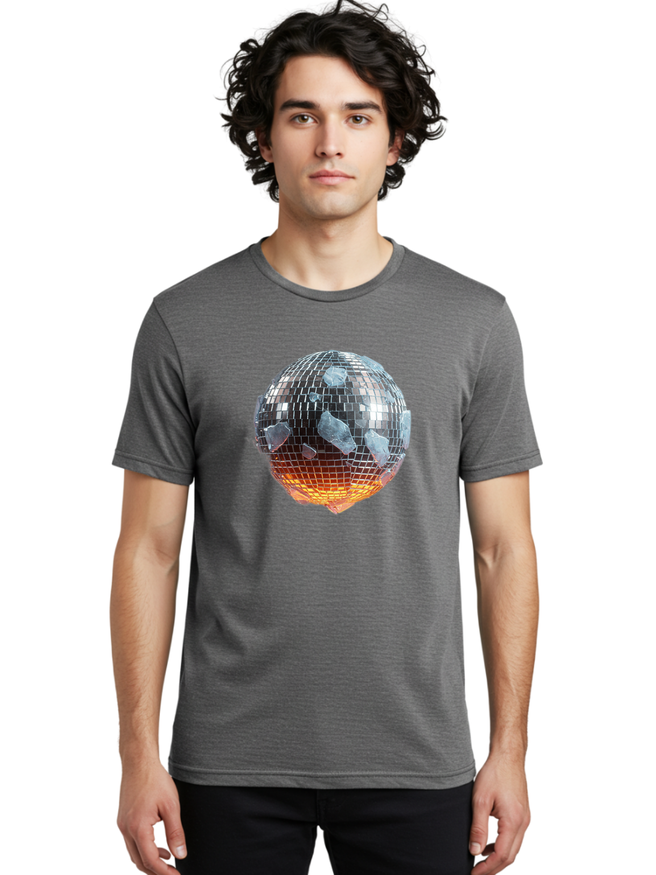Disco-Ball-1 Men'S Graphic Tee, 100% Cotton, Comfortable Casual Summer Wear, Machine Washable, Vintage Camera, Old Camera, Antique Camera, Black Camera, Classic Photography, Photography Equipment, Nostalgic Device, Film Camera, Camera Art Bao345