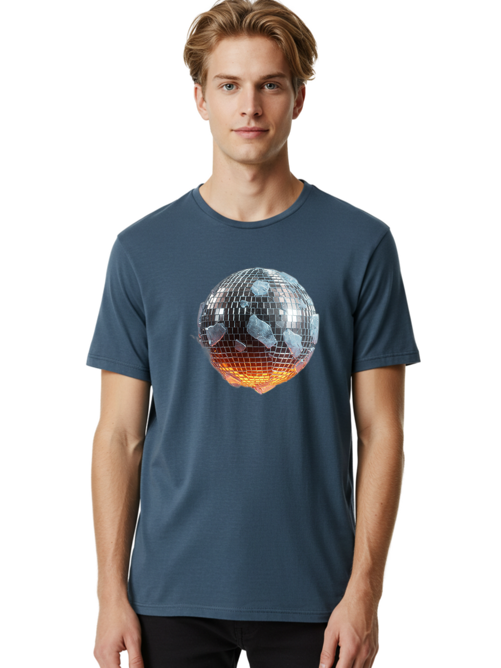 Disco-Ball-1 Men'S Graphic Tee, 100% Cotton, Comfortable Casual Summer Wear, Machine Washable, Vintage Camera, Old Camera, Antique Camera, Black Camera, Classic Photography, Photography Equipment, Nostalgic Device, Film Camera, Camera Art Bao345