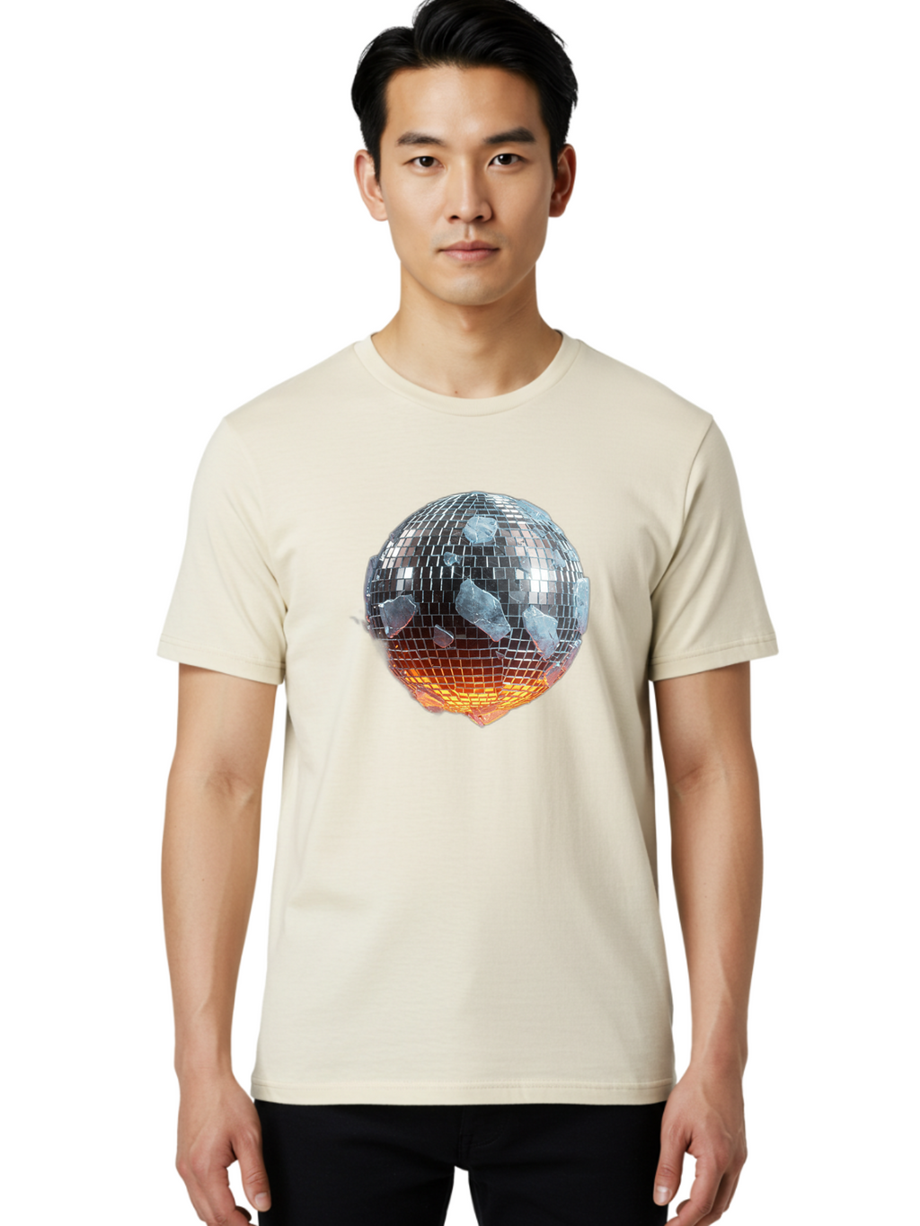 Disco-Ball-1 Men'S Graphic Tee, 100% Cotton, Comfortable Casual Summer Wear, Machine Washable, Vintage Camera, Old Camera, Antique Camera, Black Camera, Classic Photography, Photography Equipment, Nostalgic Device, Film Camera, Camera Art Bao345