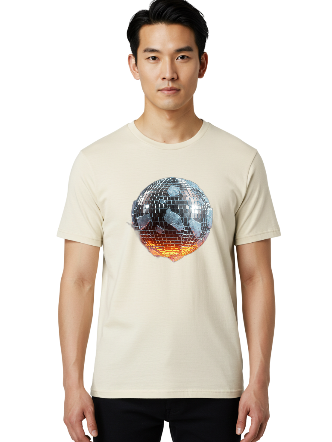 Disco-Ball-1 Men'S Graphic Tee, 100% Cotton, Comfortable Casual Summer Wear, Machine Washable, Vintage Camera, Old Camera, Antique Camera, Black Camera, Classic Photography, Photography Equipment, Nostalgic Device, Film Camera, Camera Art Bao345