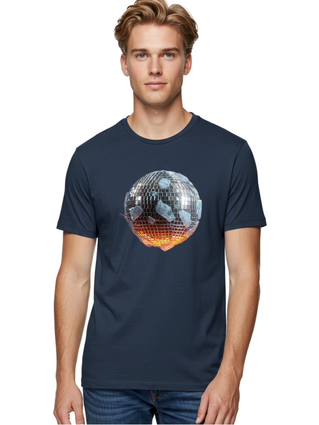 Disco-Ball-1 Men'S Graphic Tee, 100% Cotton, Comfortable Casual Summer Wear, Machine Washable, Vintage Camera, Old Camera, Antique Camera, Black Camera, Classic Photography, Photography Equipment, Nostalgic Device, Film Camera, Camera Art Bao345